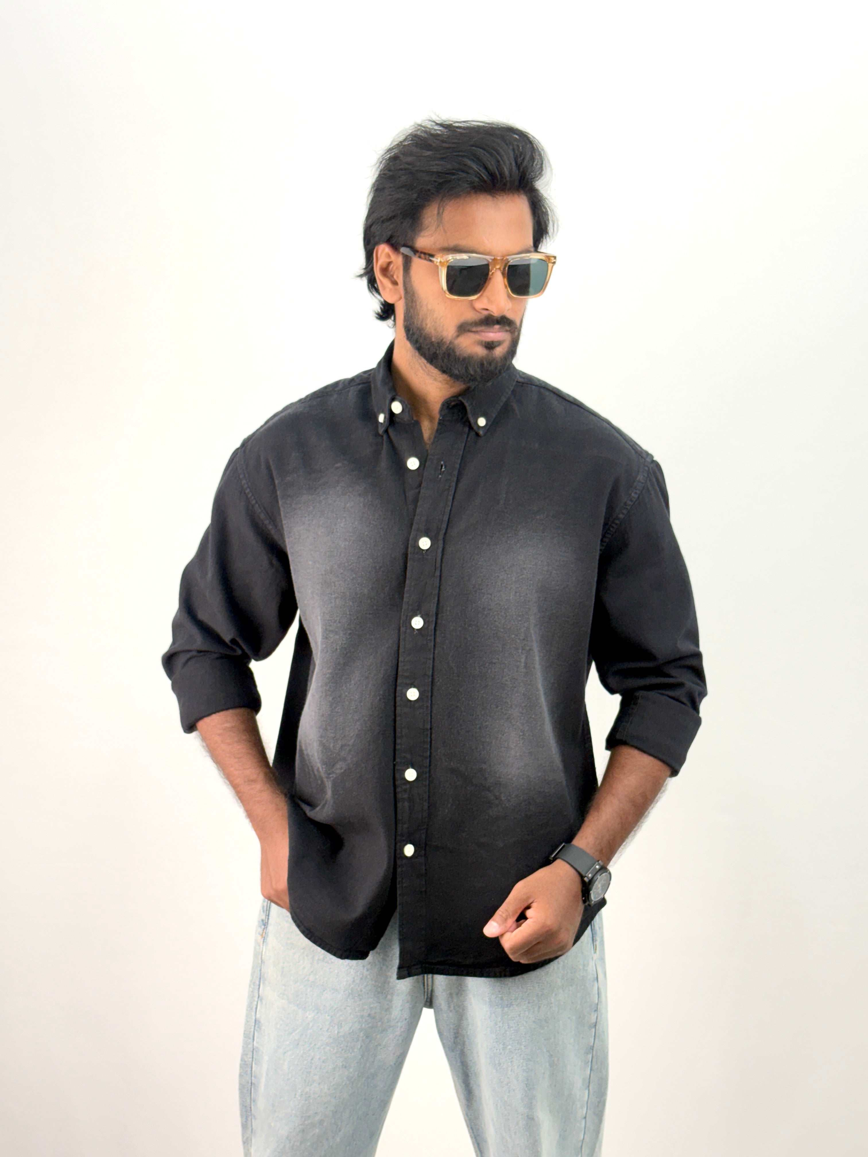 Black Denim Shirt