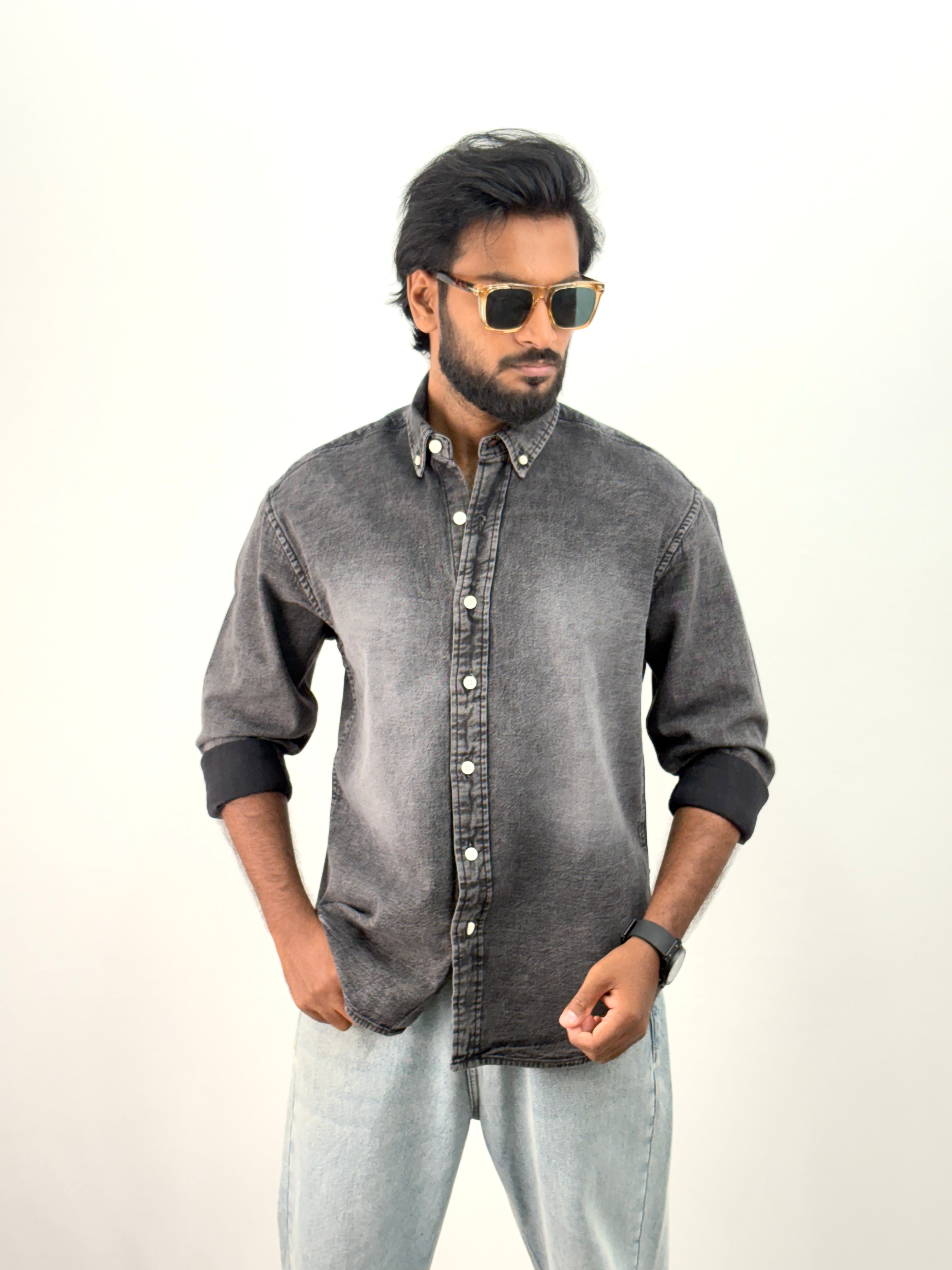 Grey Denim Shirt
