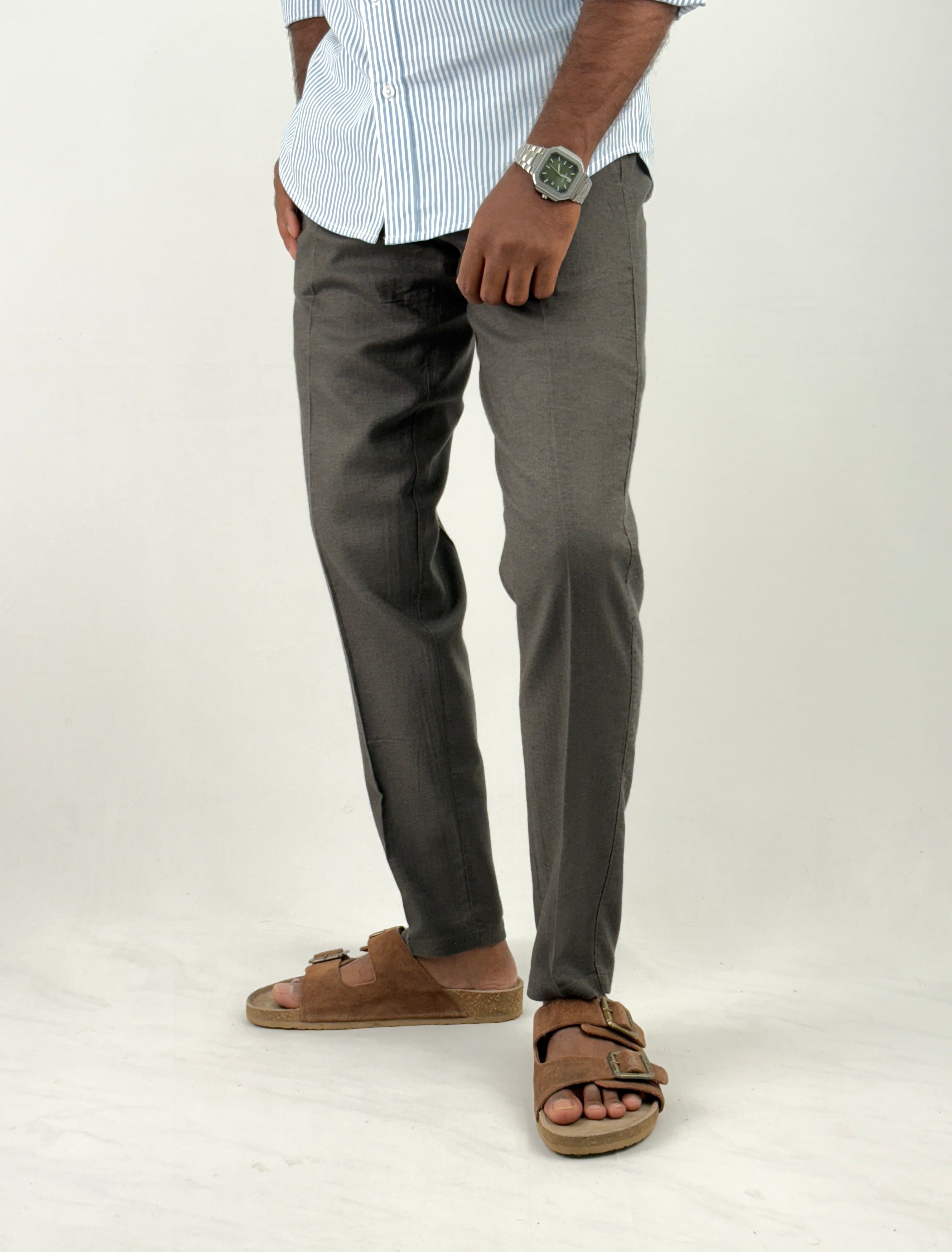 Olive Linen Pants