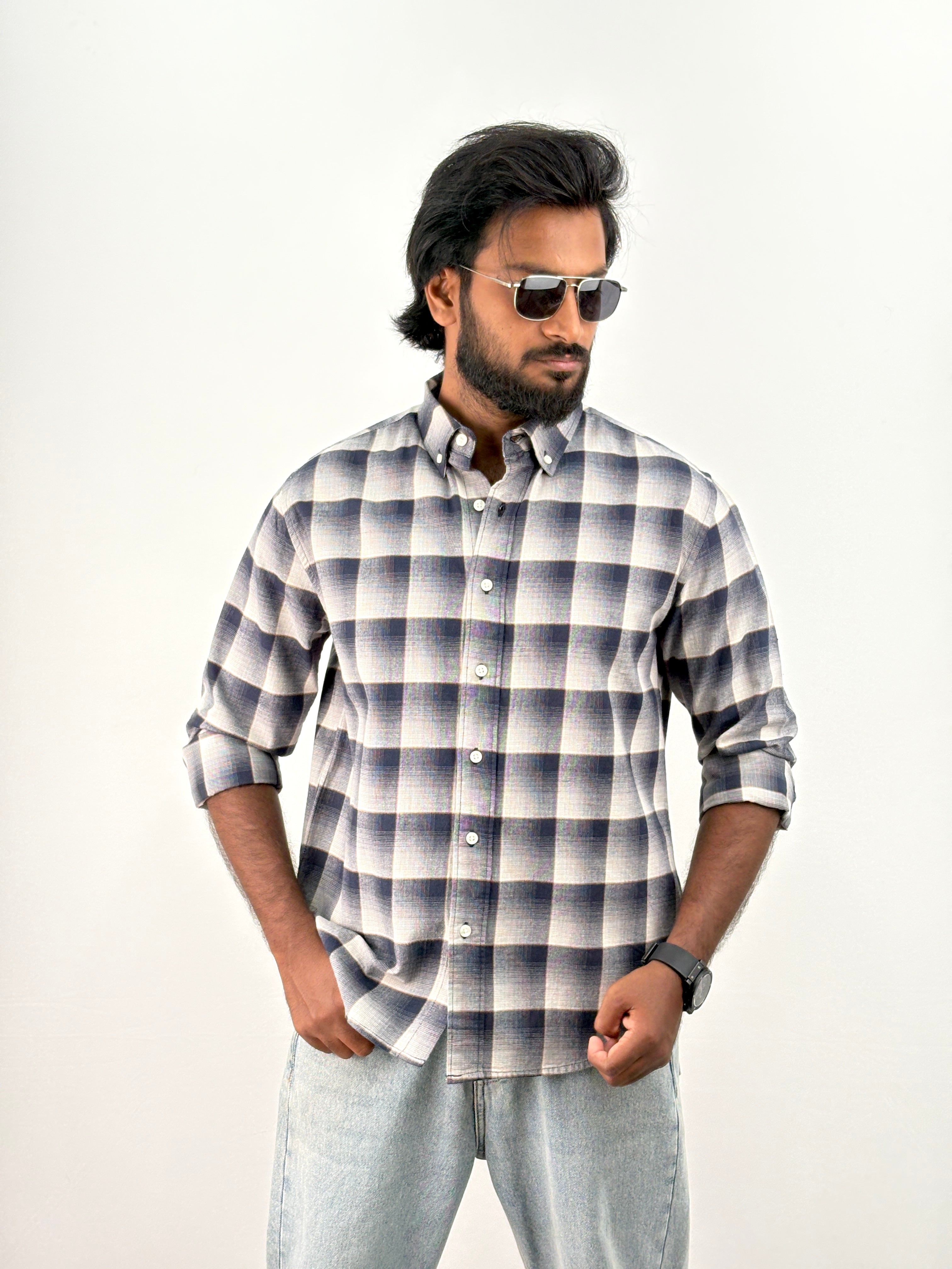 Navy Flannel Shirt