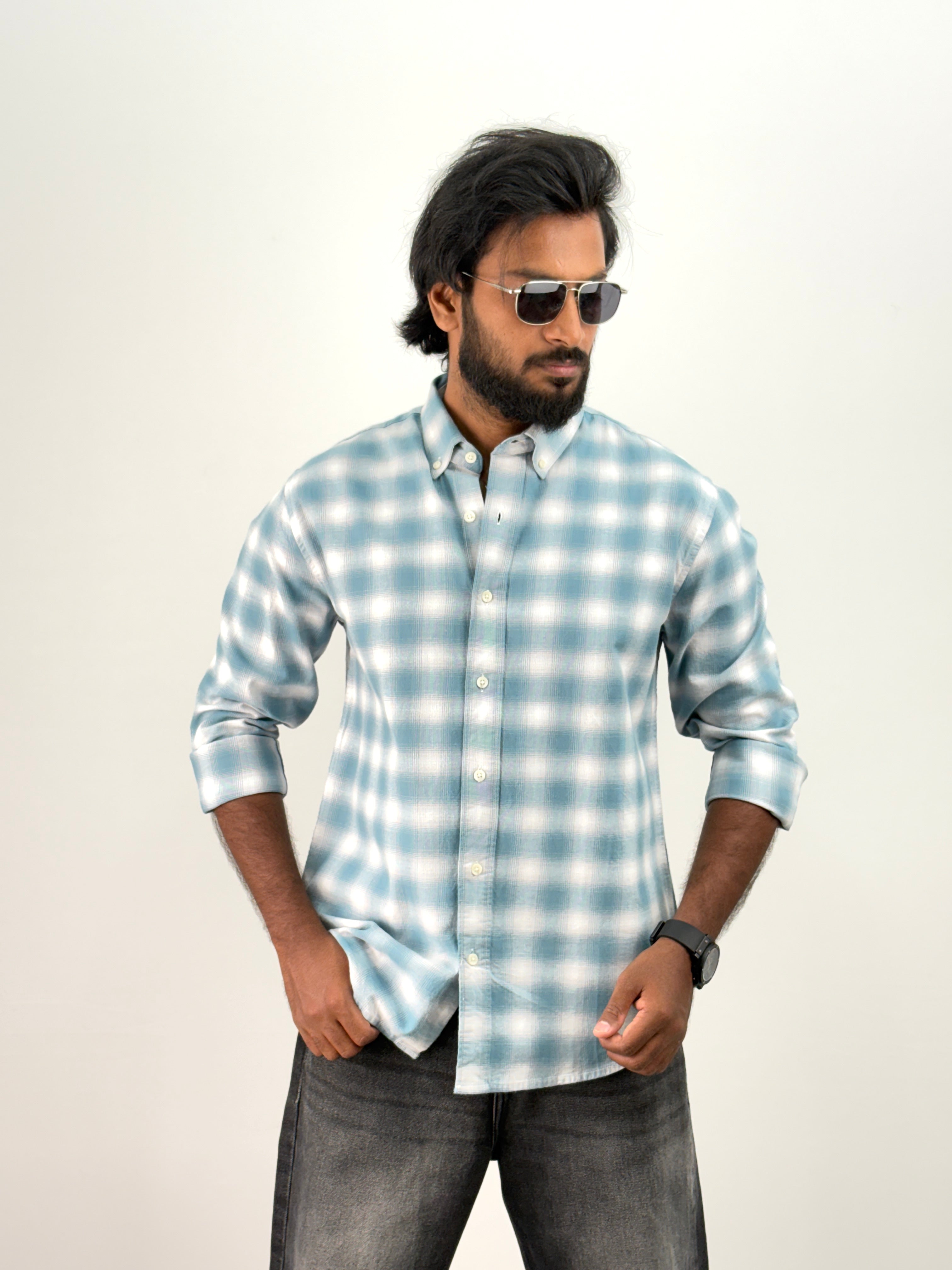 Aqua Flannel Shirt