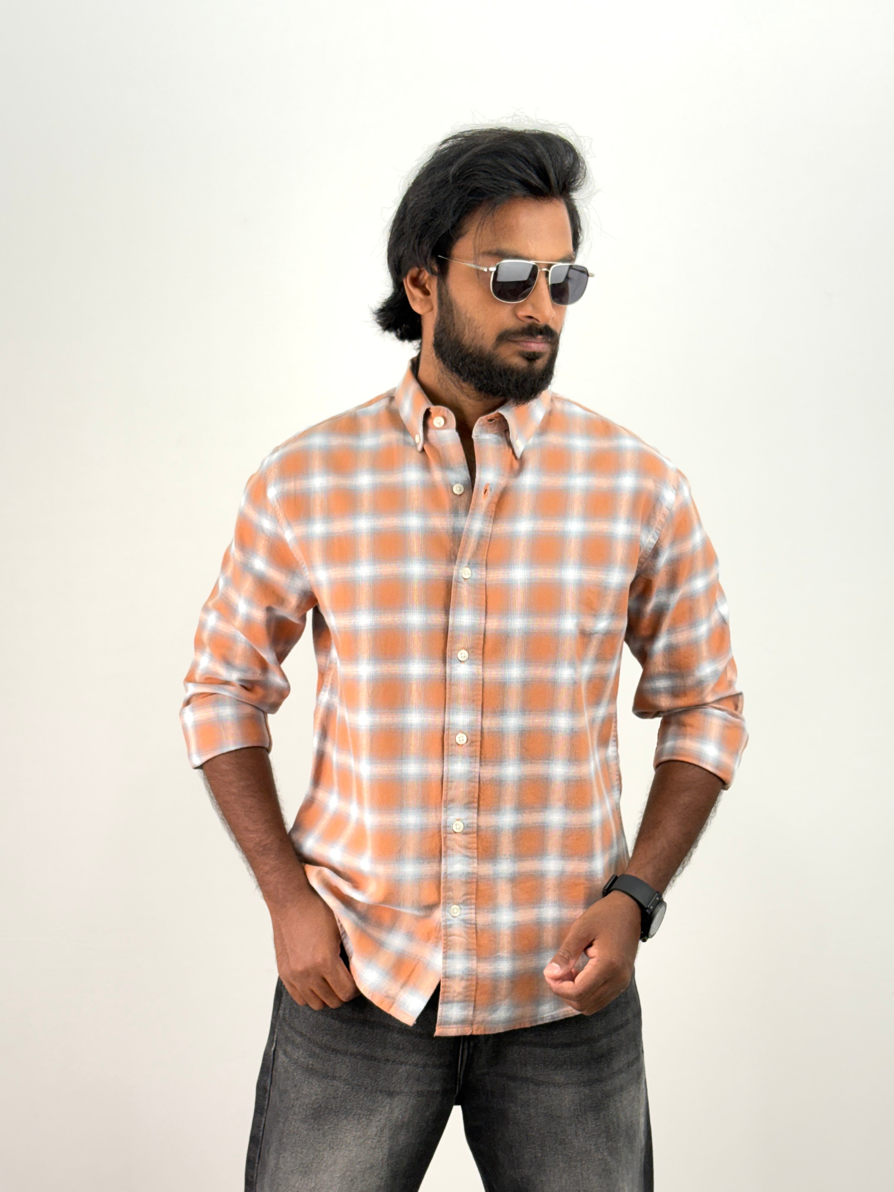 Orange Flannel Shirt