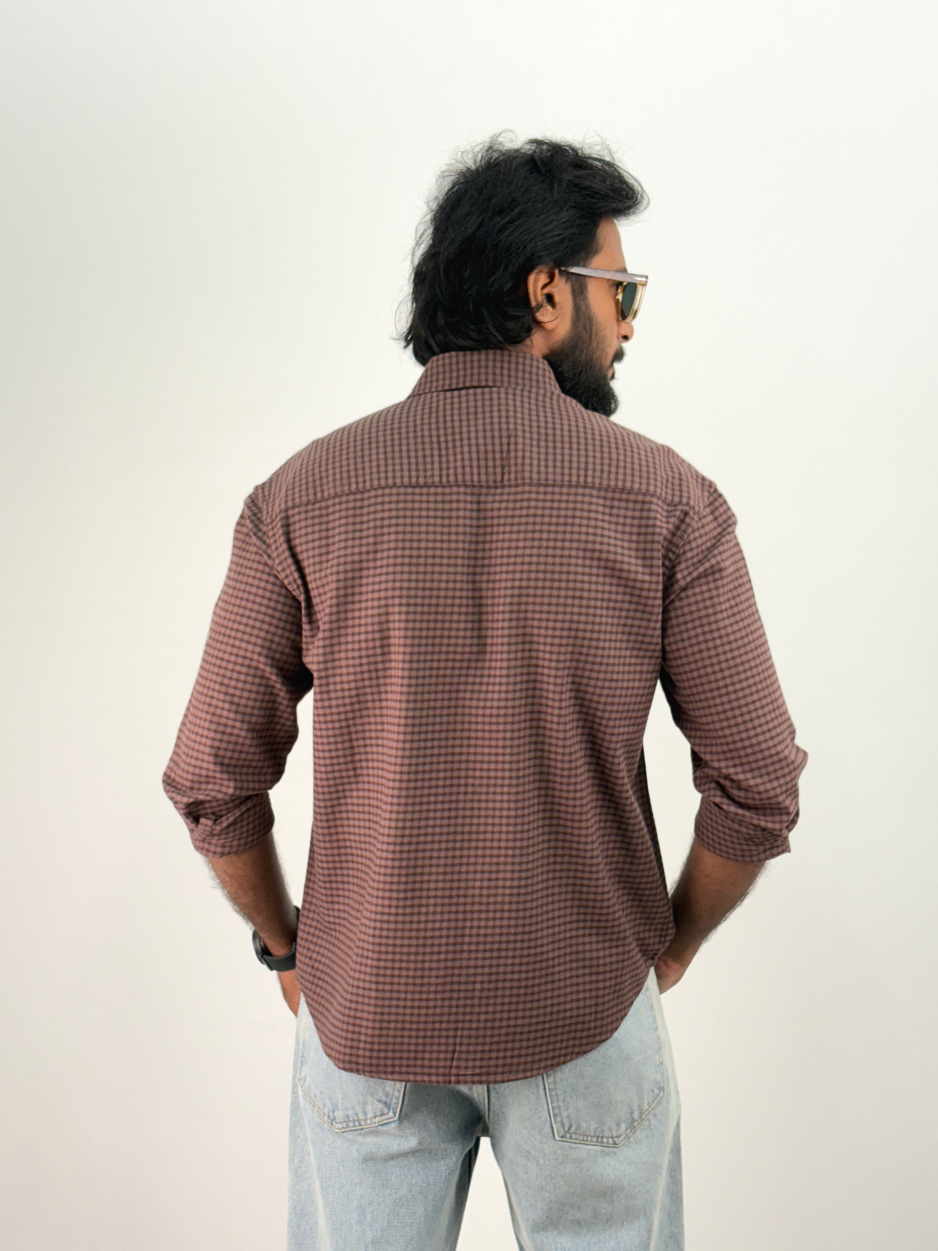Dark Brown Flannel Shirt