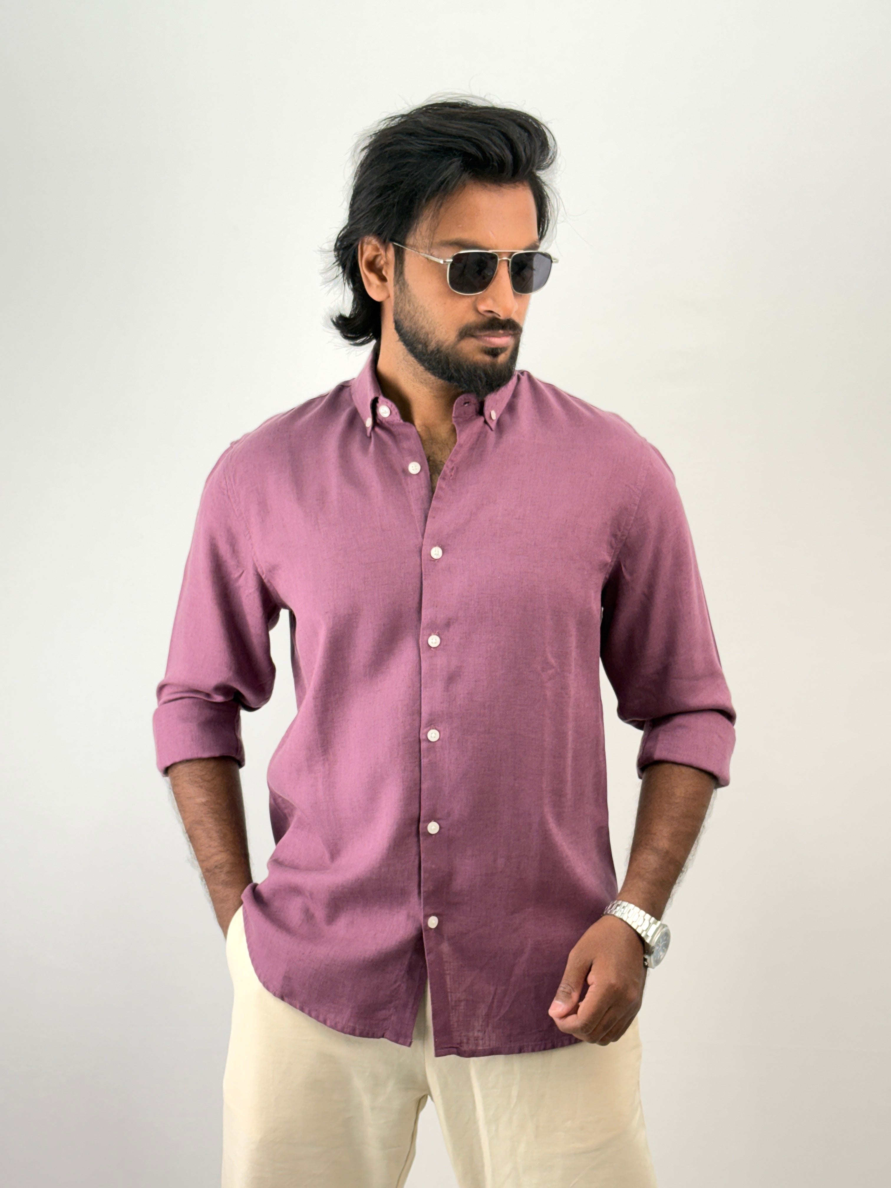 Lavender Linen Shirt
