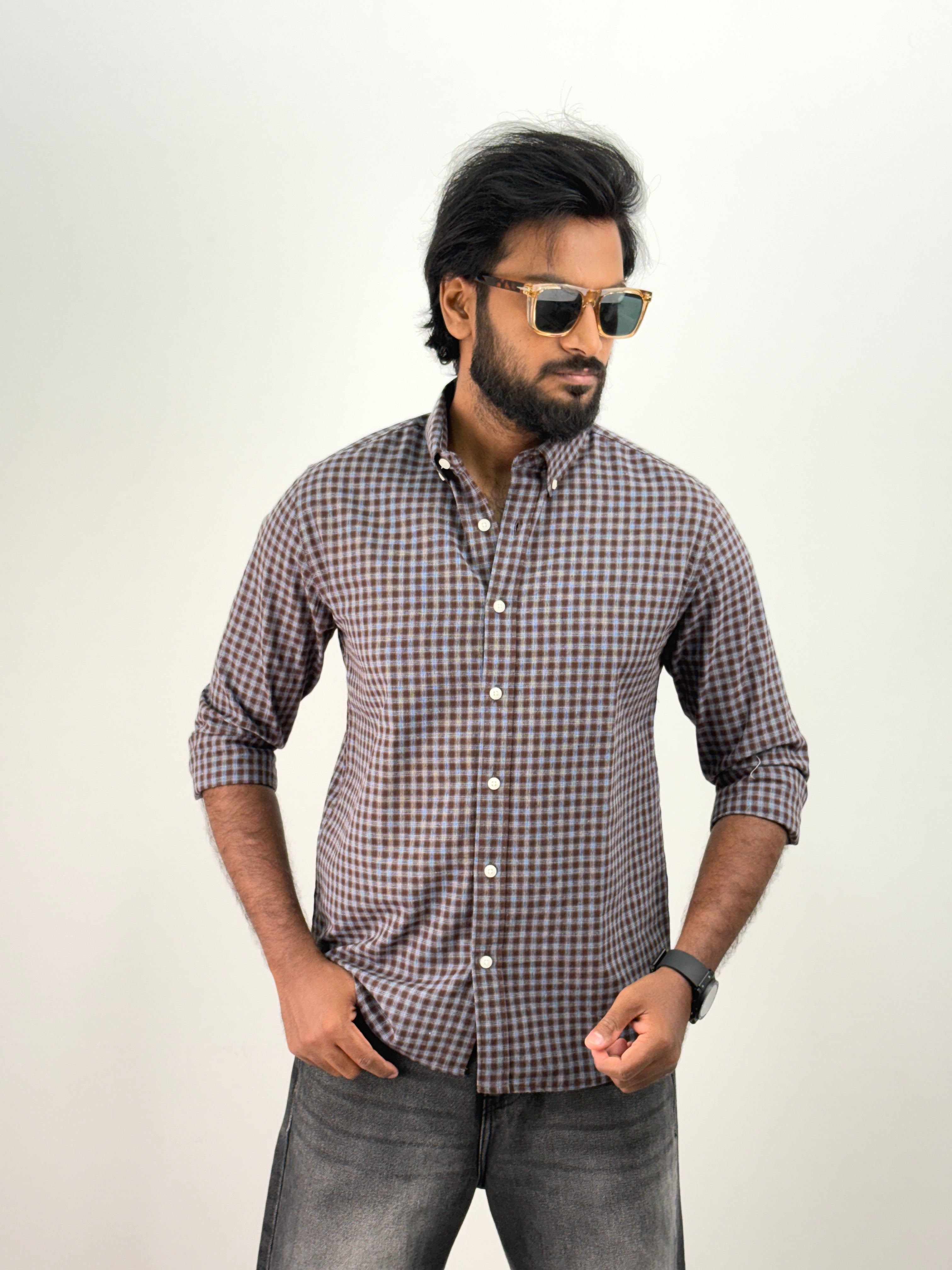 Coffee Flannel Shirt