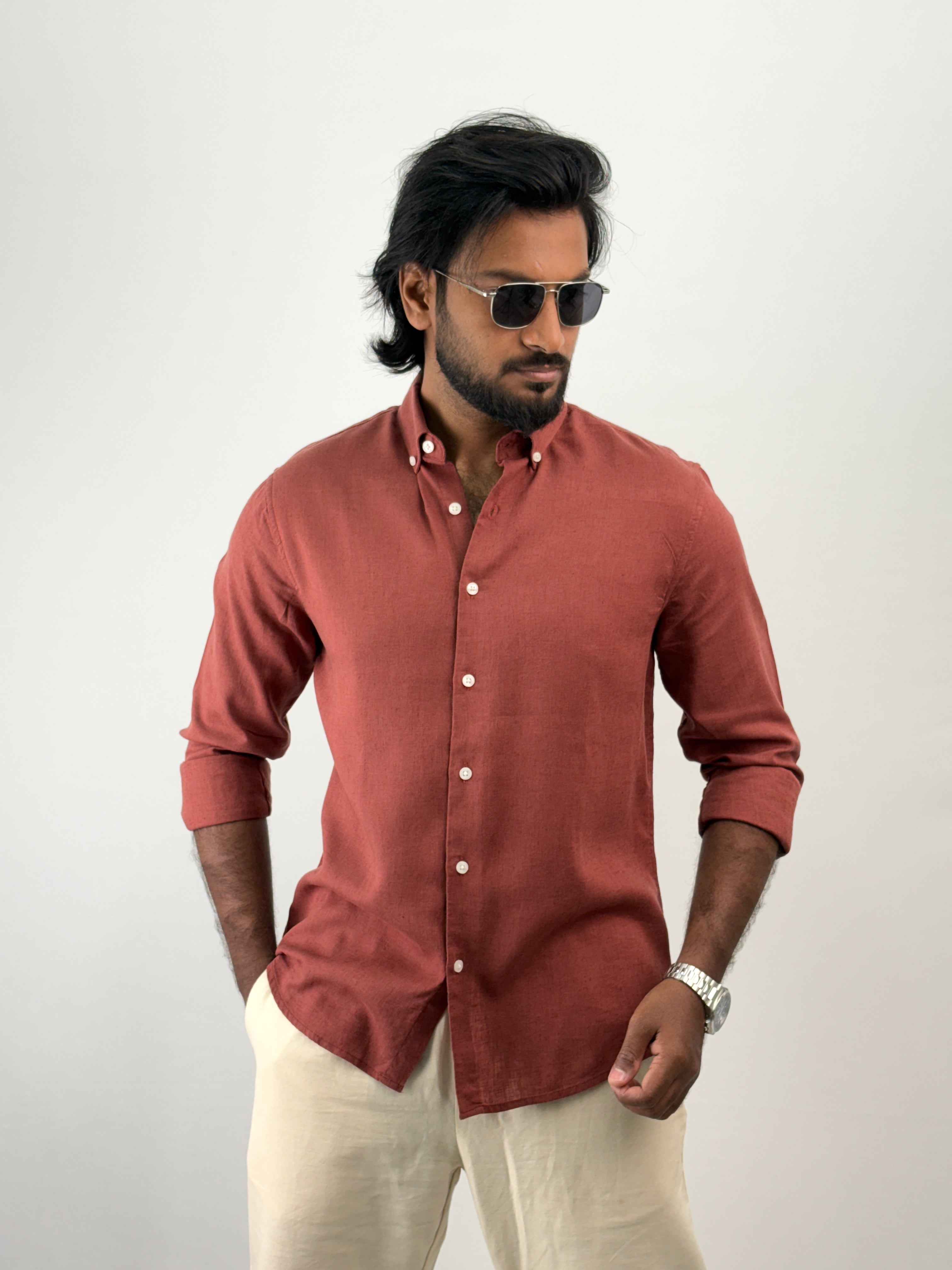 Cherry Linen Shirt