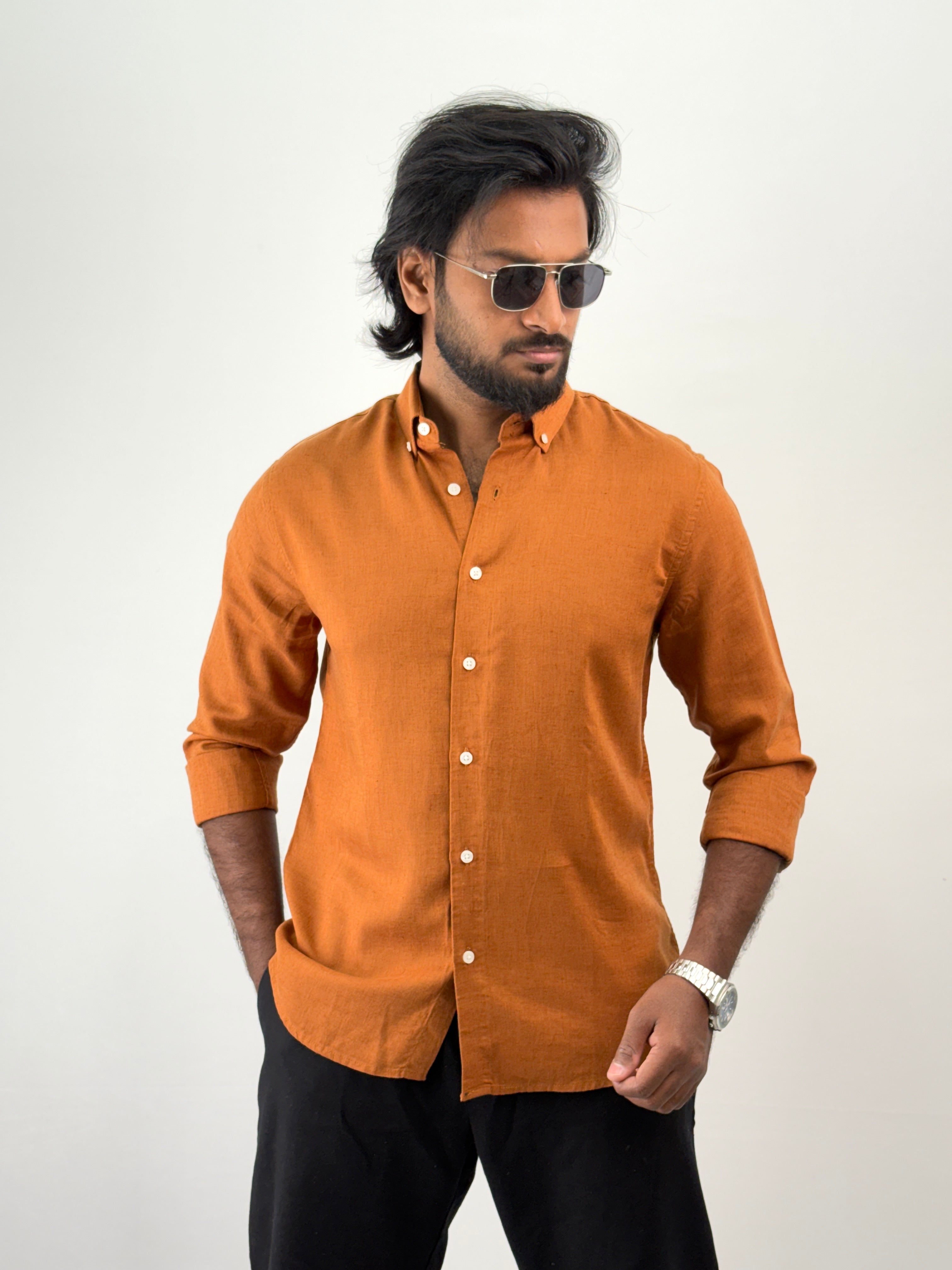 Rust Linen Shirt