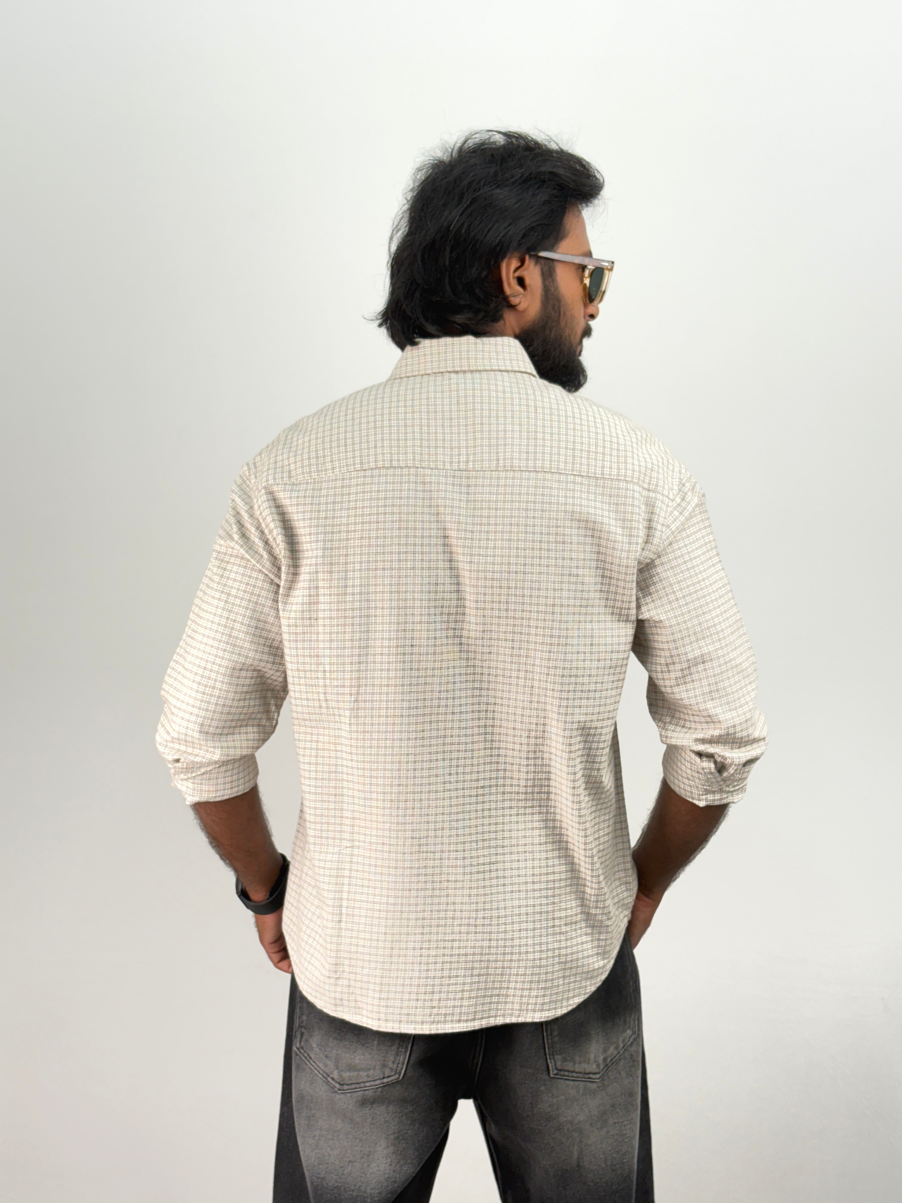 Cream Flannel Shirt