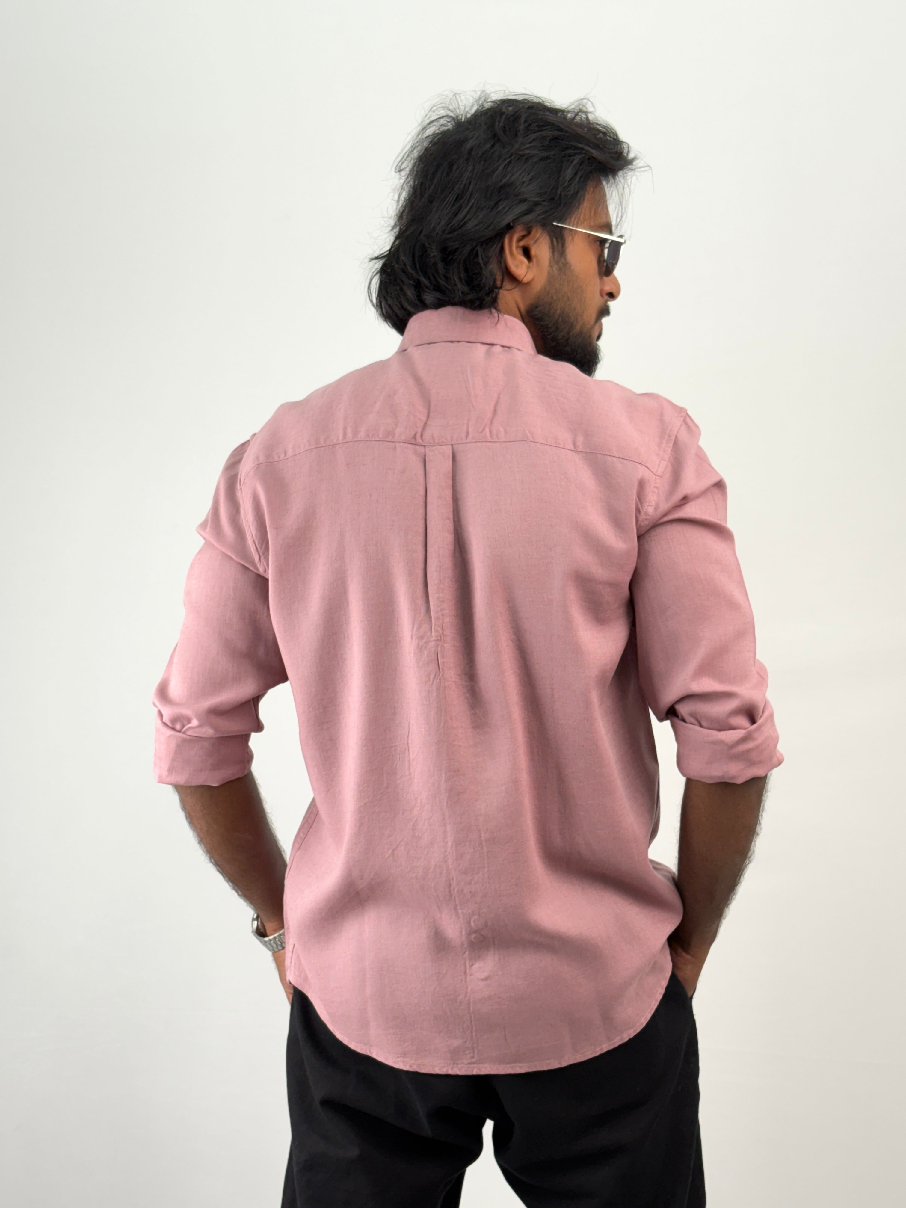 Peach Linen Shirt