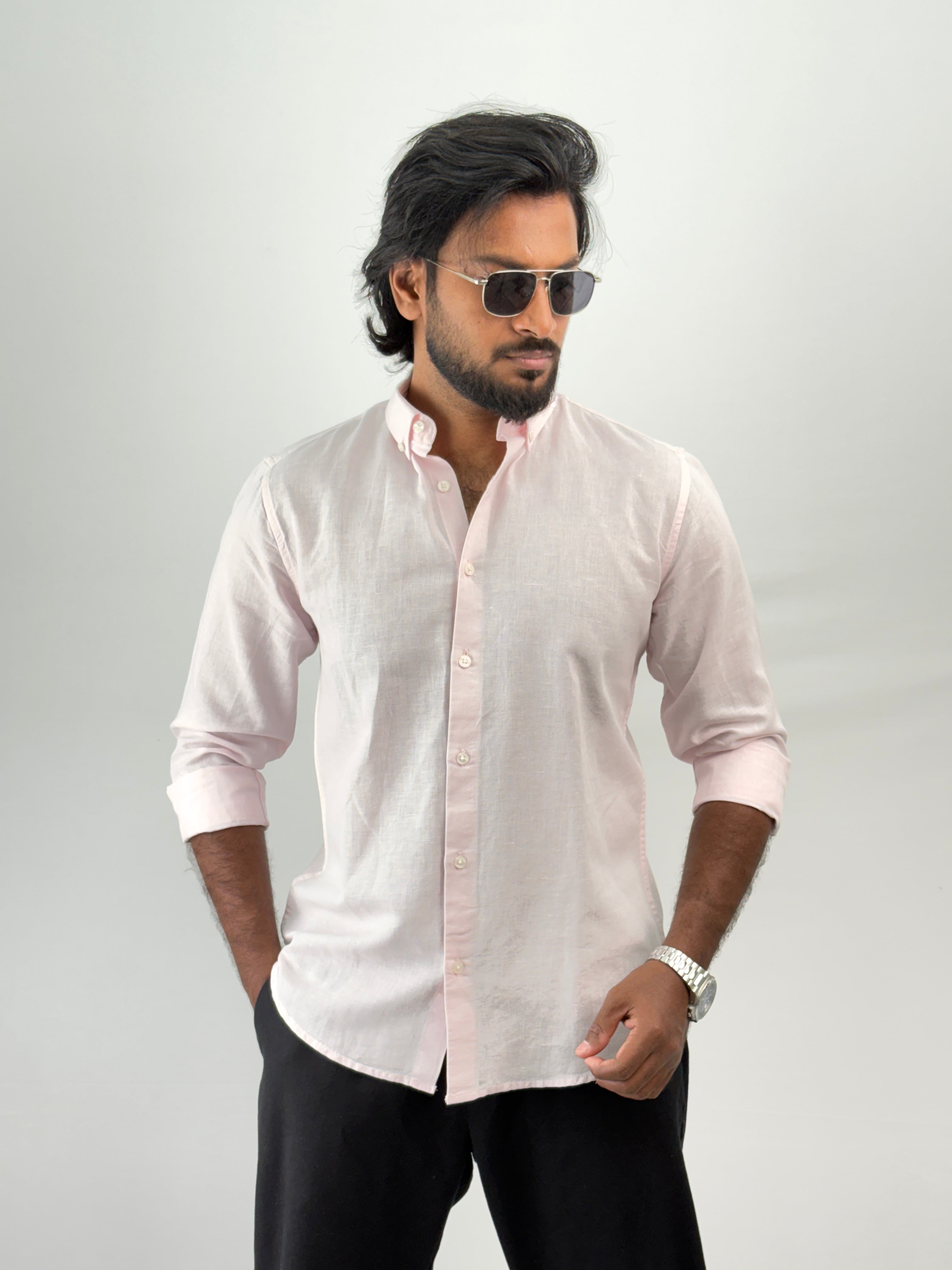 Pink Linen Shirt
