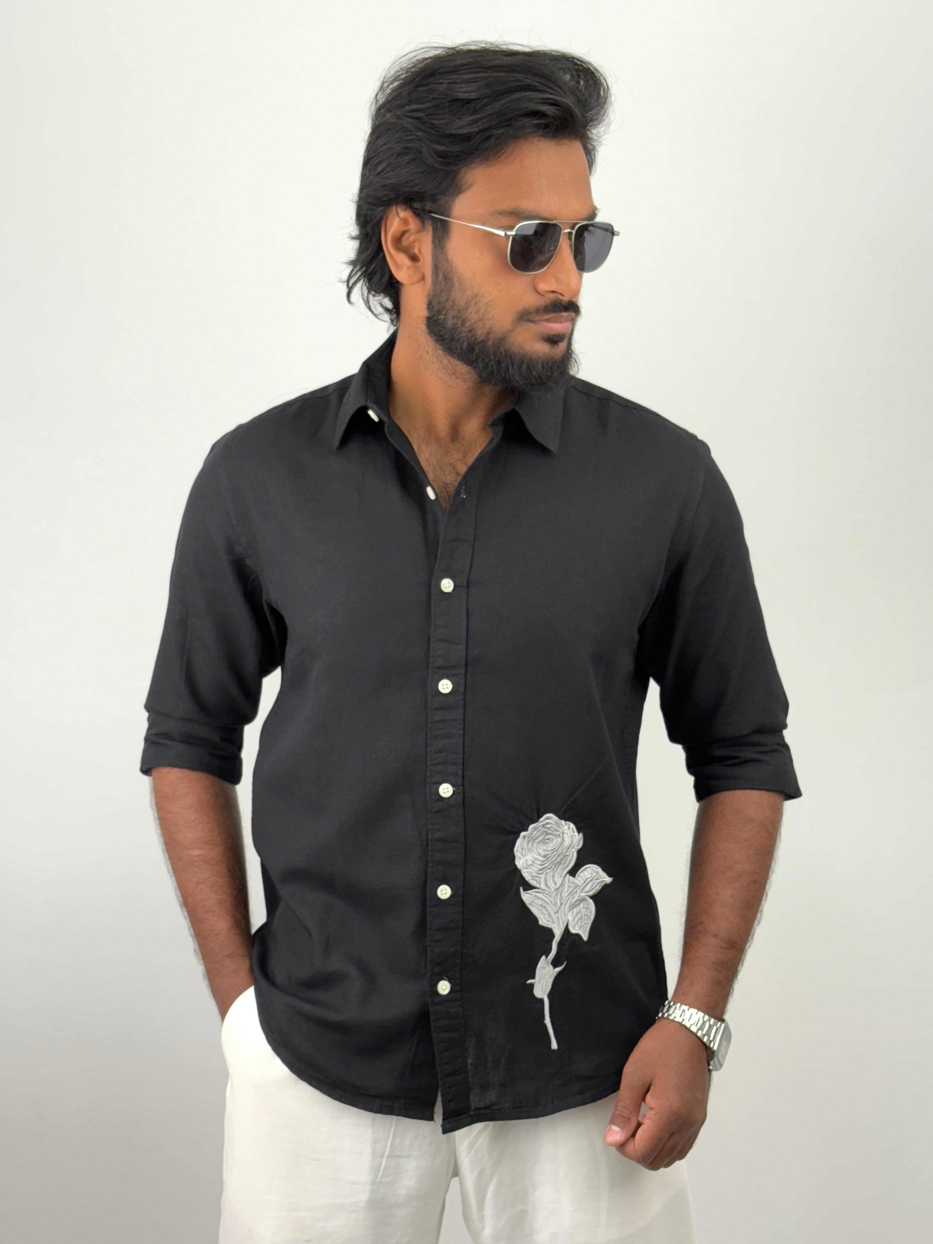 Black Embroidery Shirts