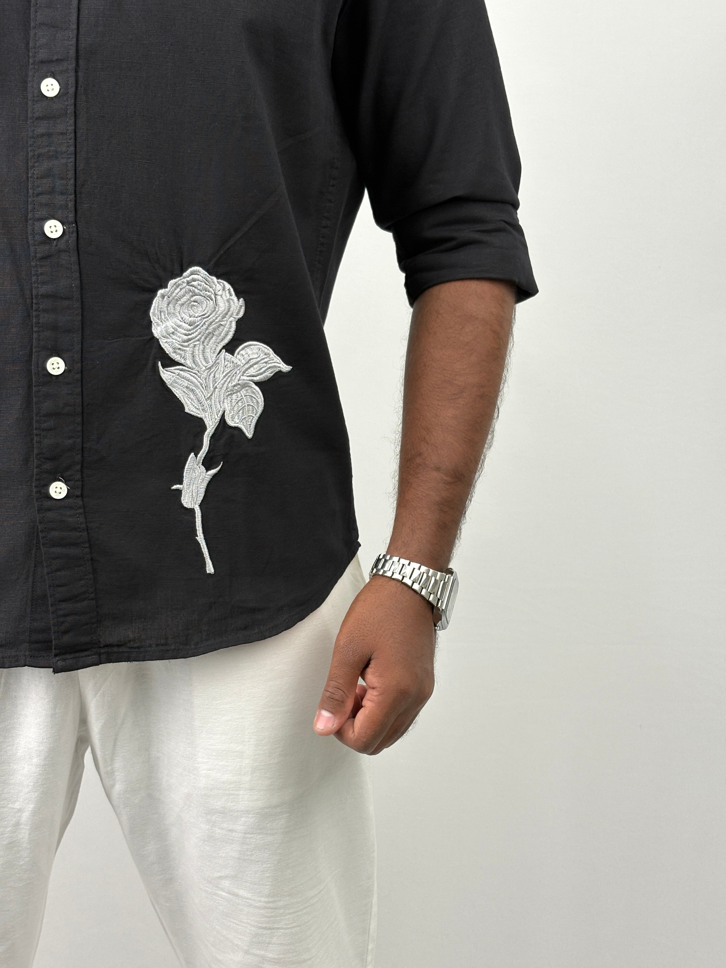 Black Embroidery Shirts