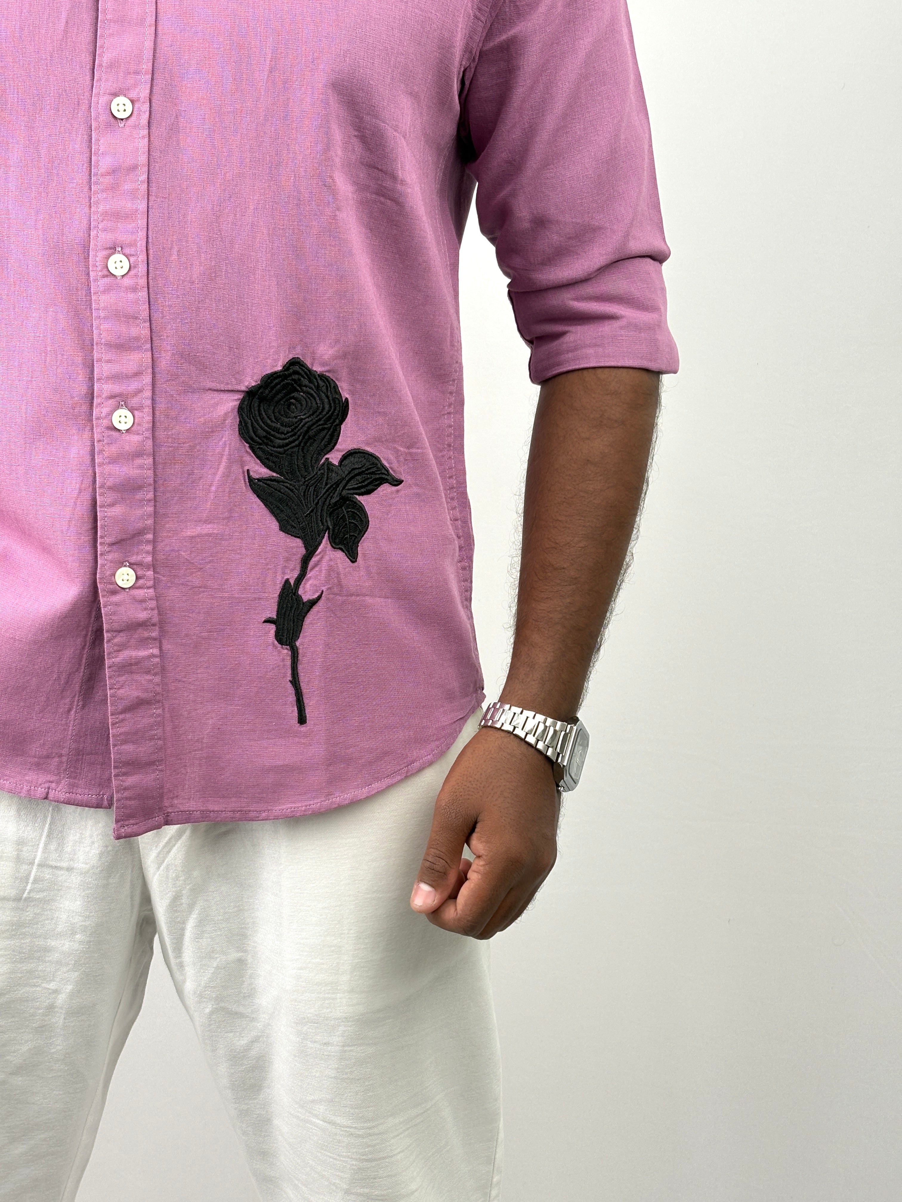 Pink Embroidery Shirts