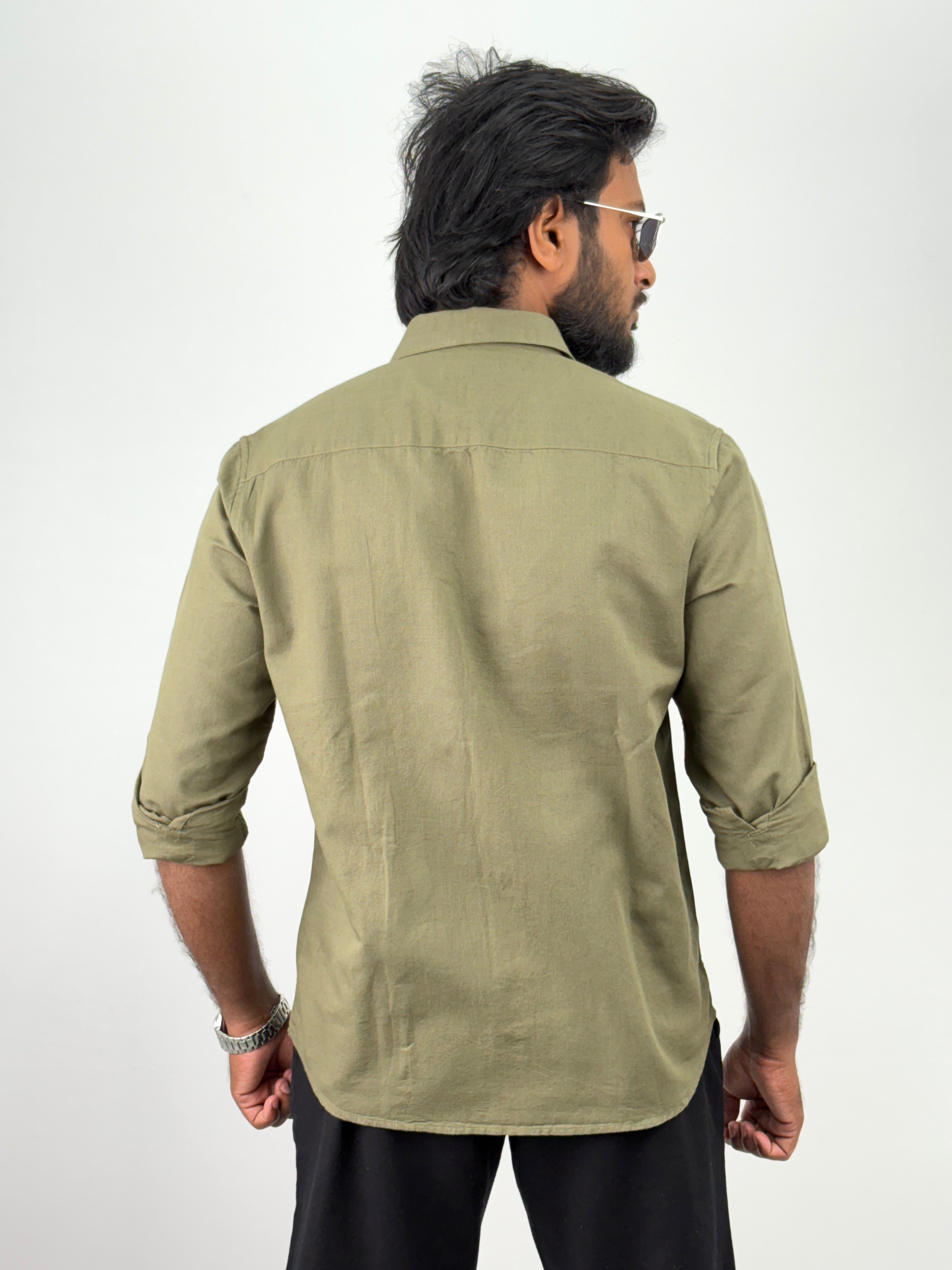 Olive Embroidery Shirts