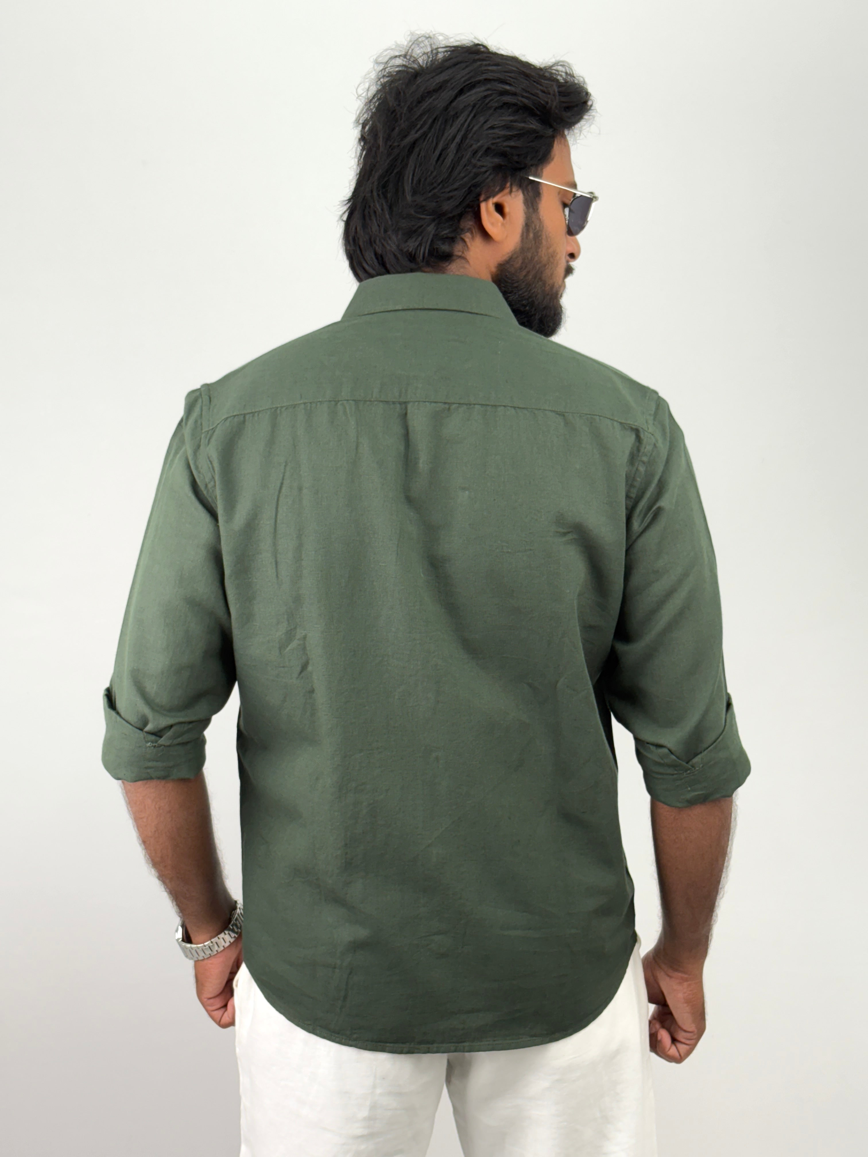 Green Embroidery Shirts
