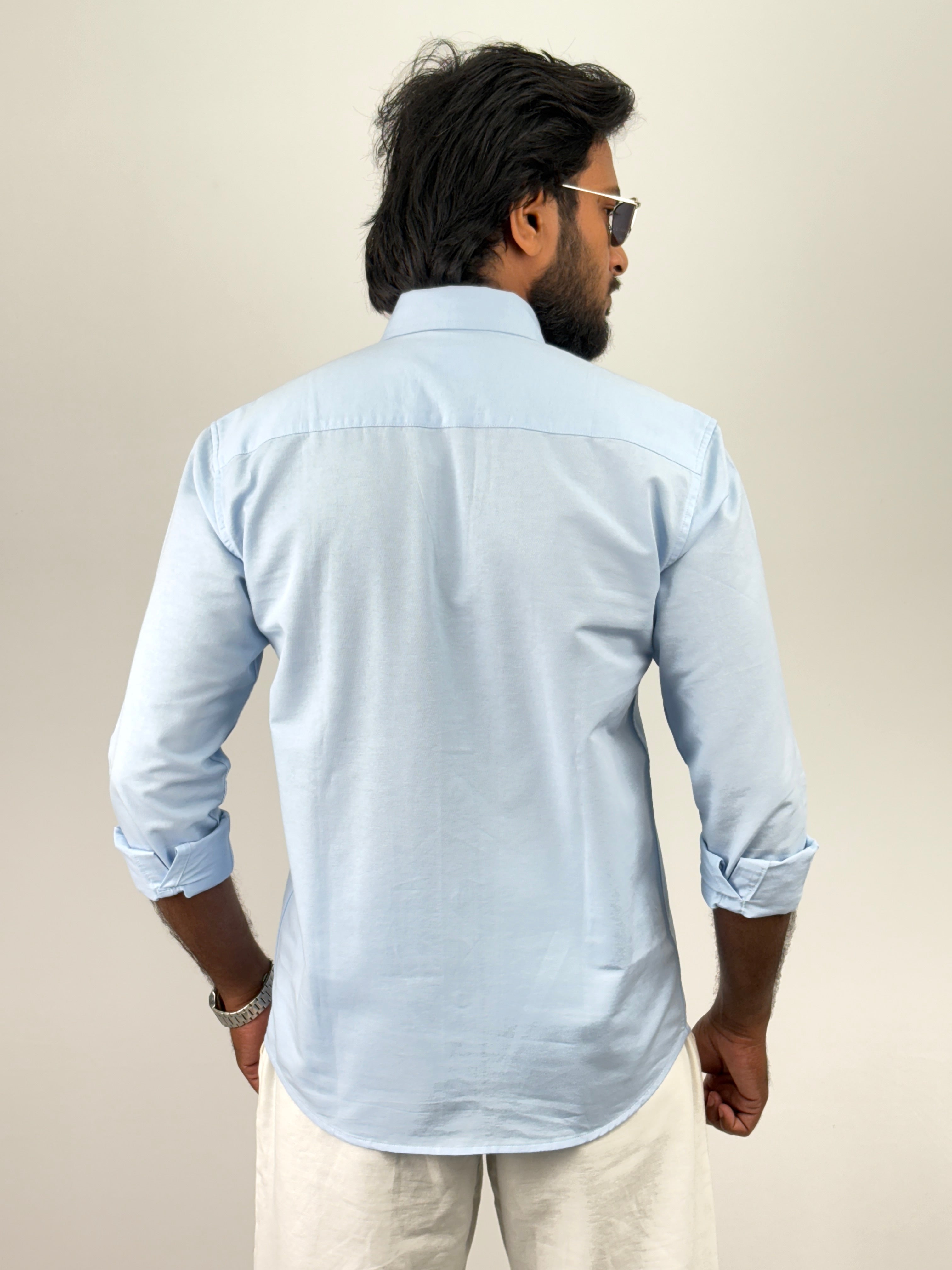 Powder Blue Linen Shirts