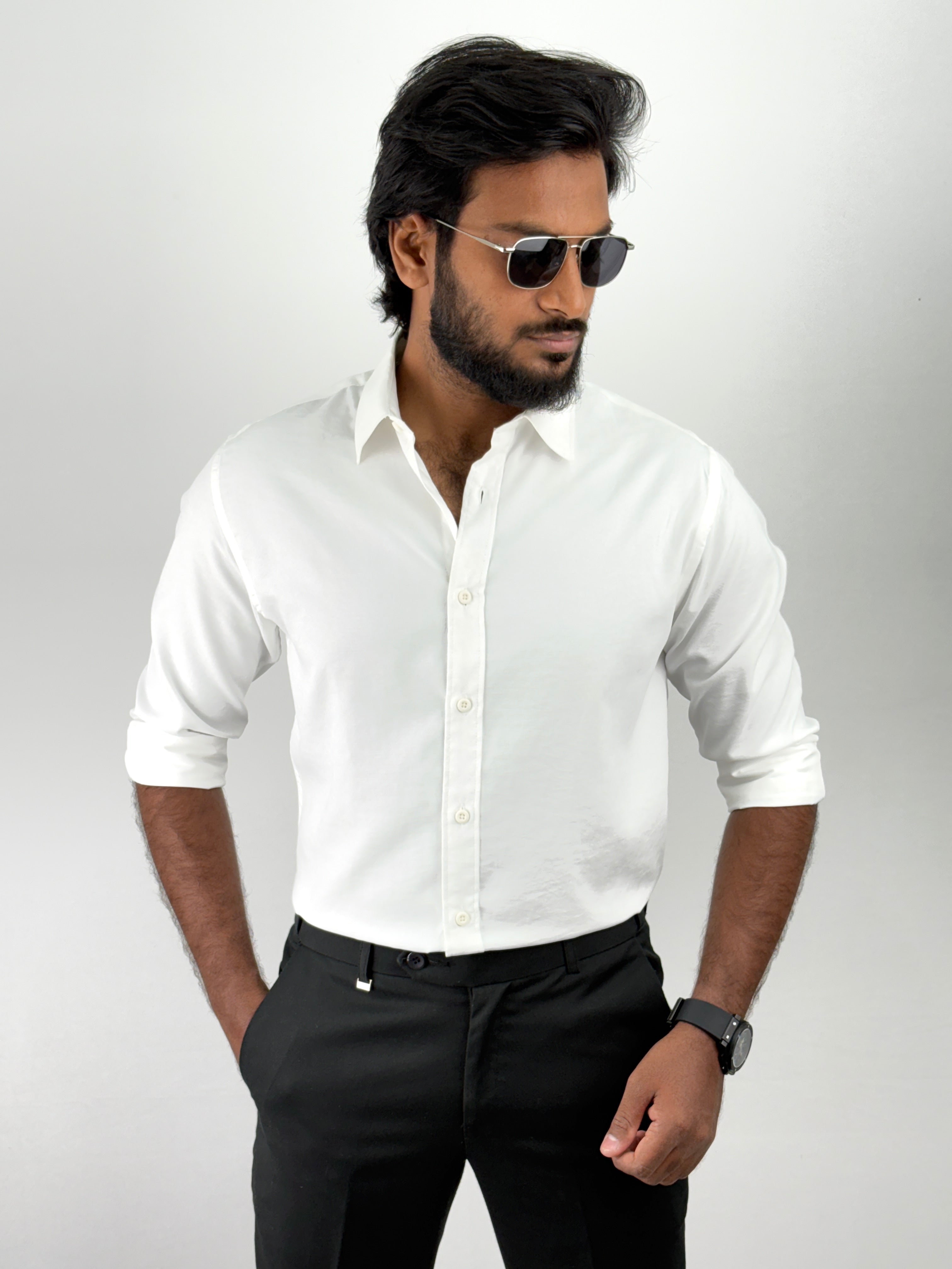White IMP Velvet Shirt