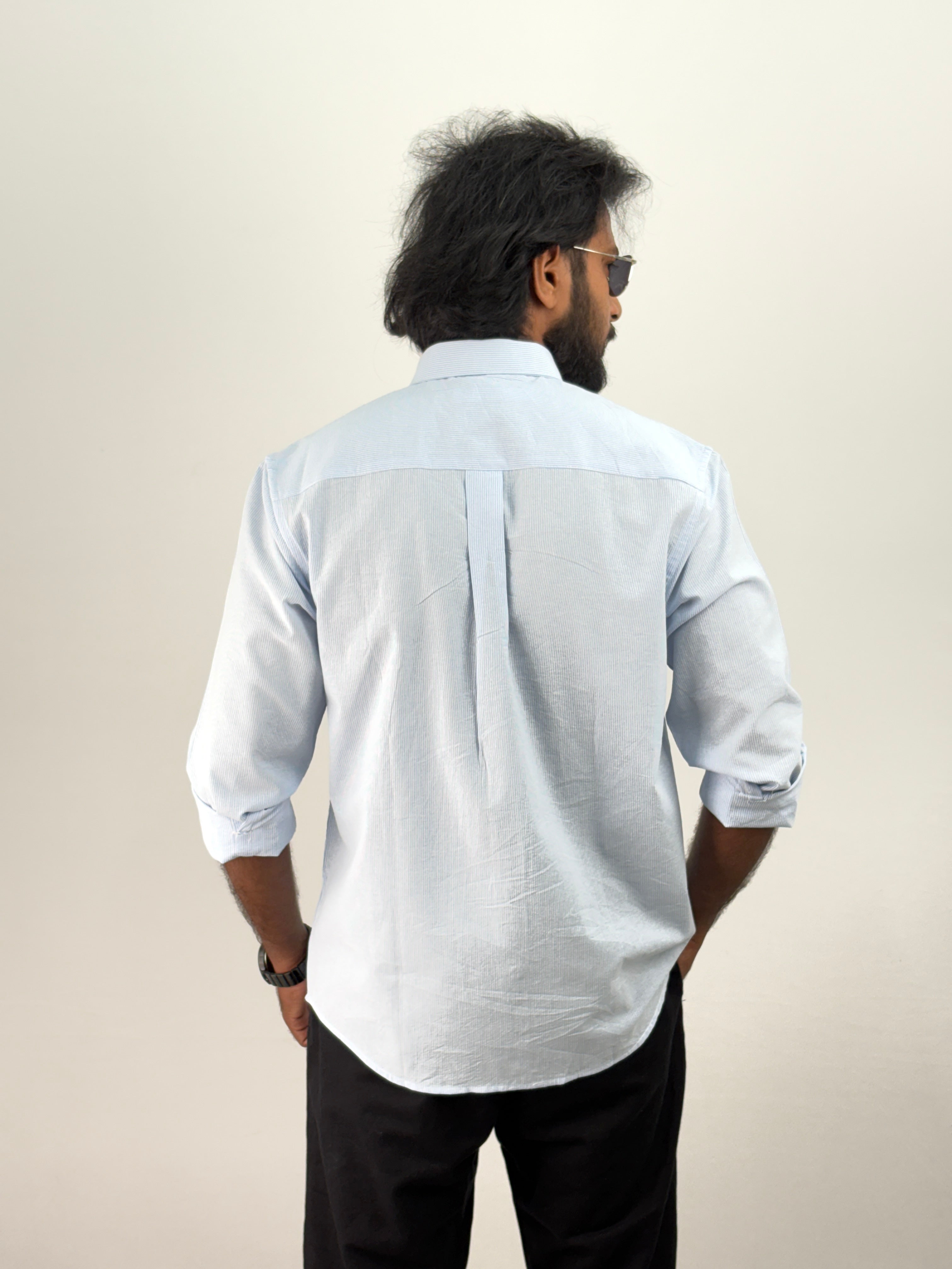 Ice Blue Stripe Shirt