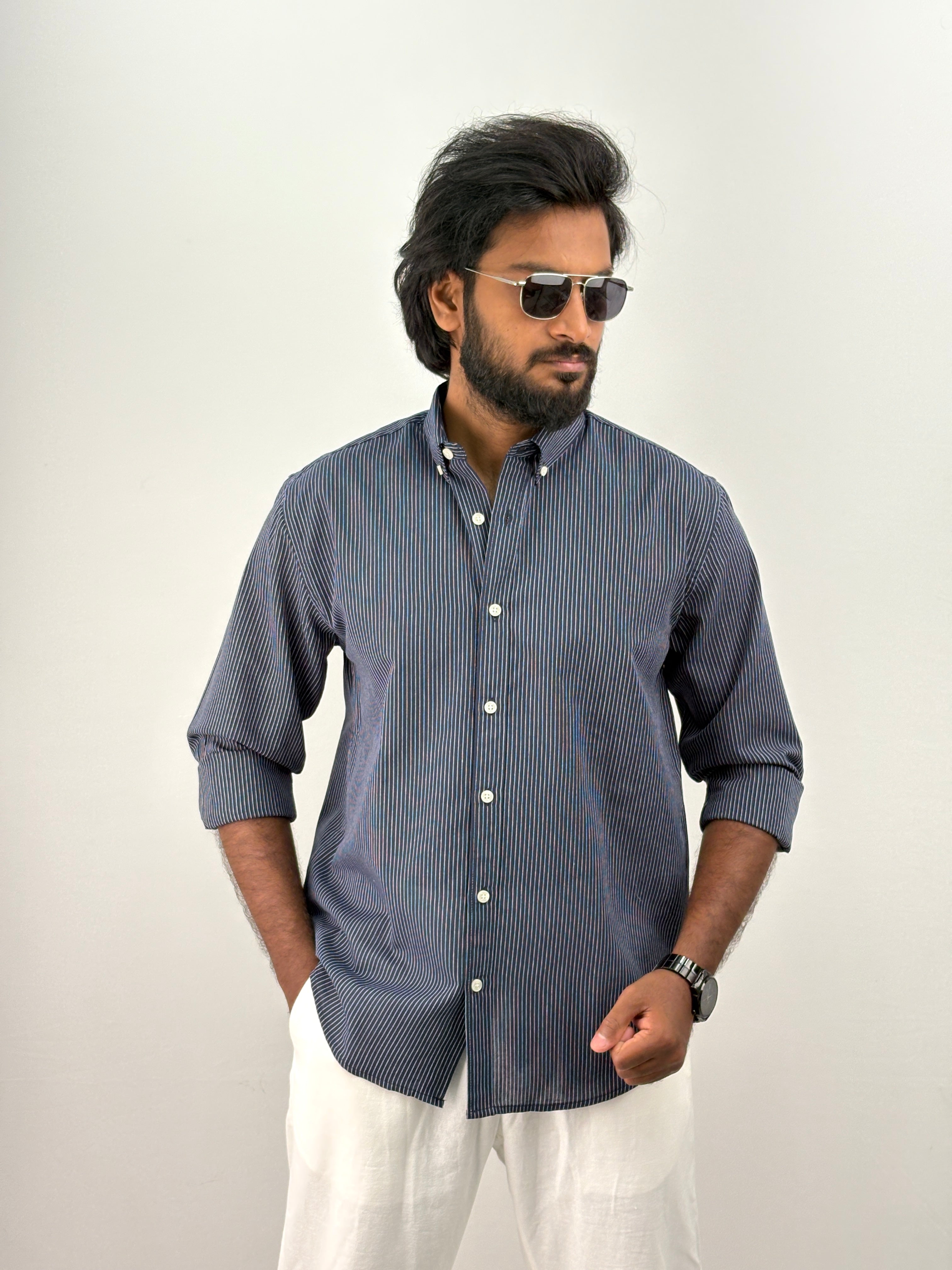 Navy Stripe Shirt
