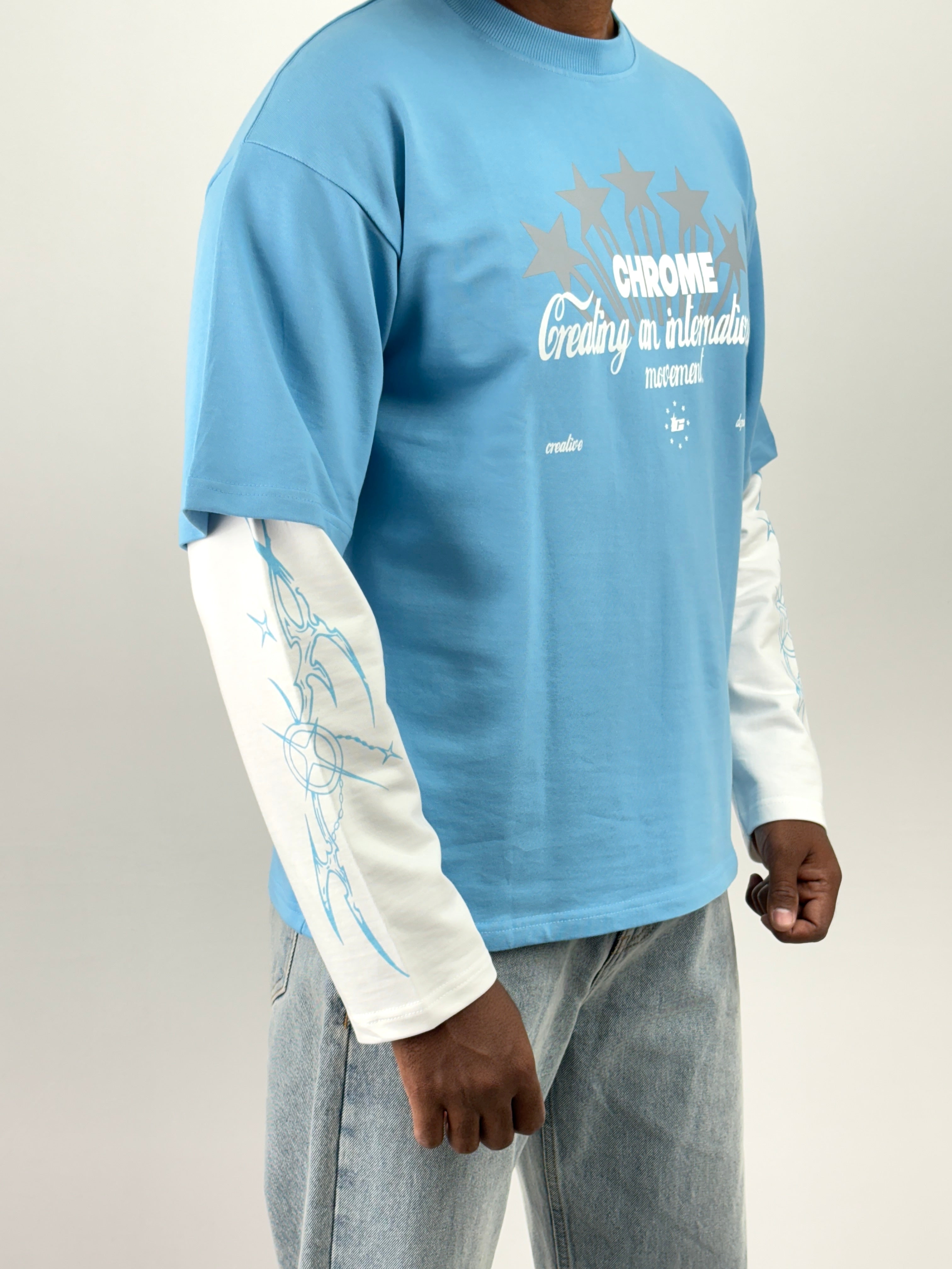 Light Blue Doctor Sleeve T-Shirt