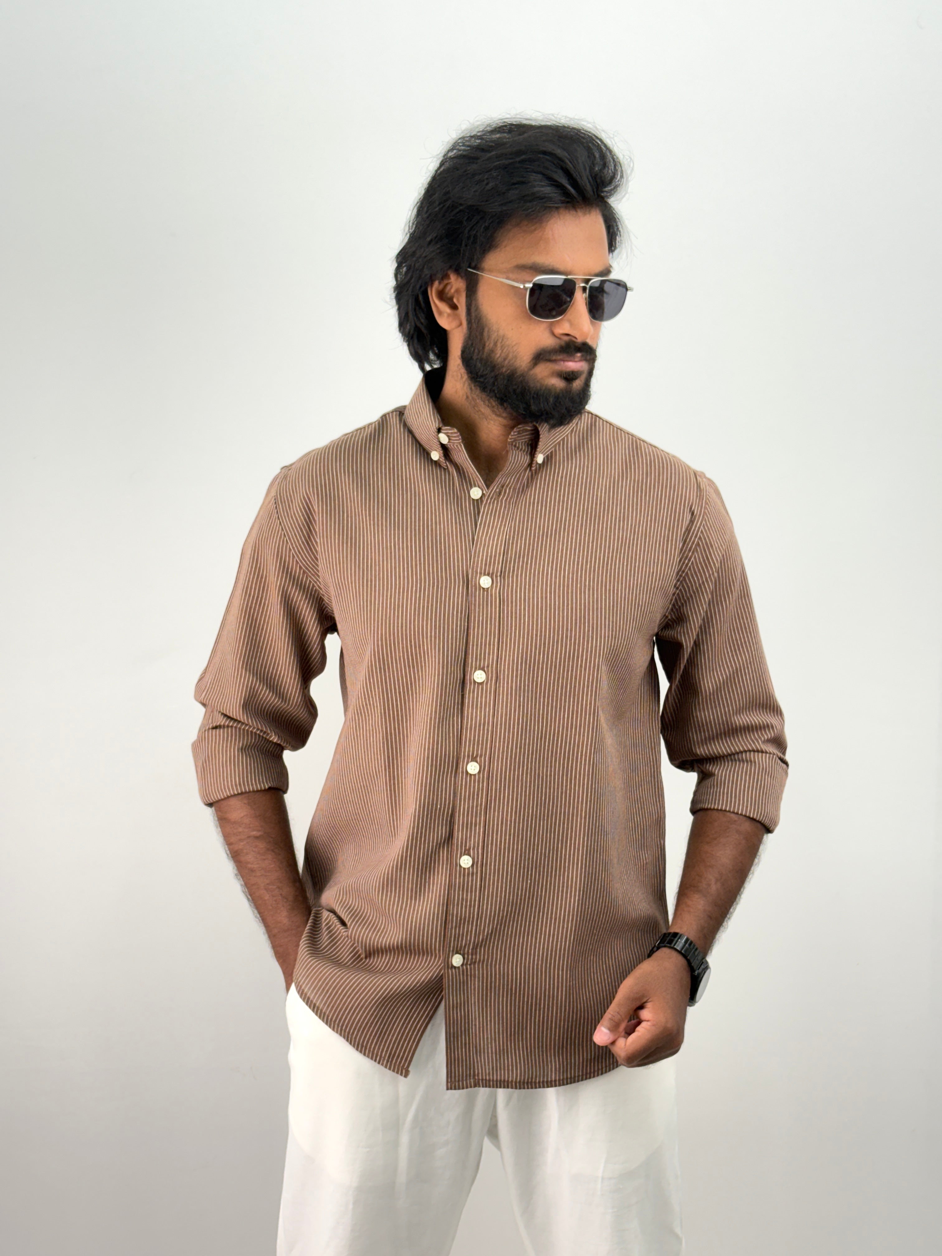 Brown Stripe Shirt