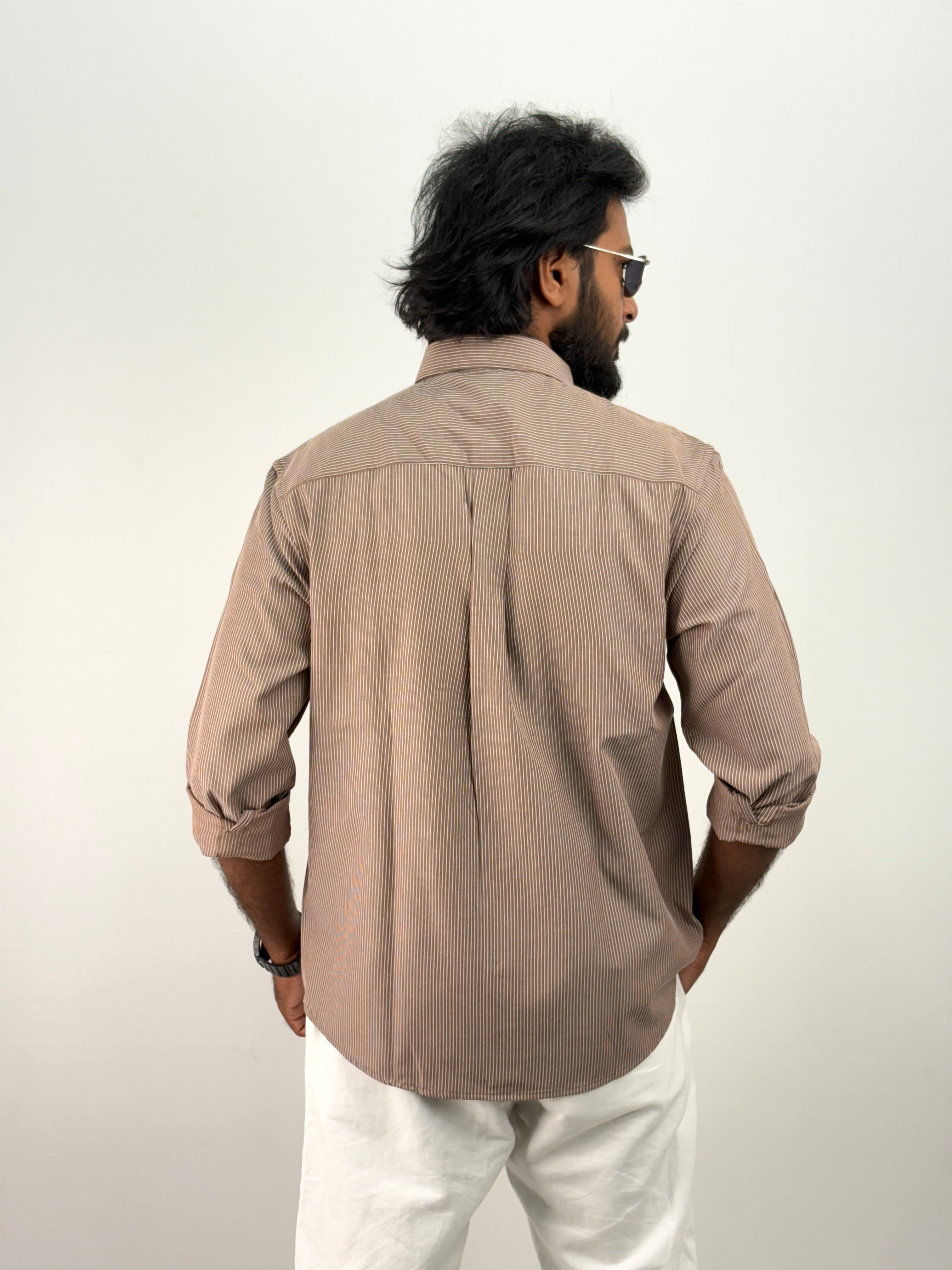 Light Brown Stripe Shirt
