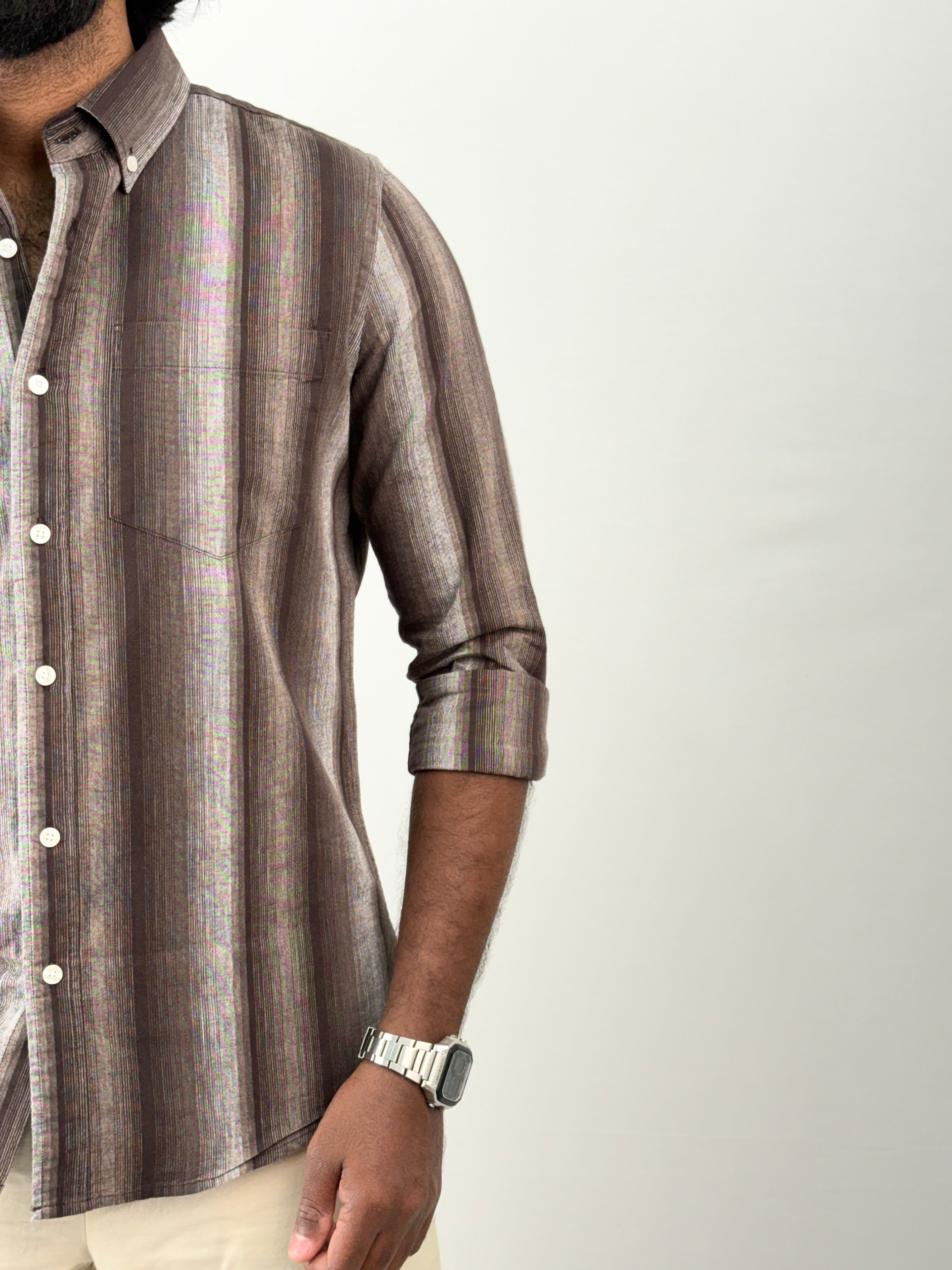 Brown Stripe Shirts