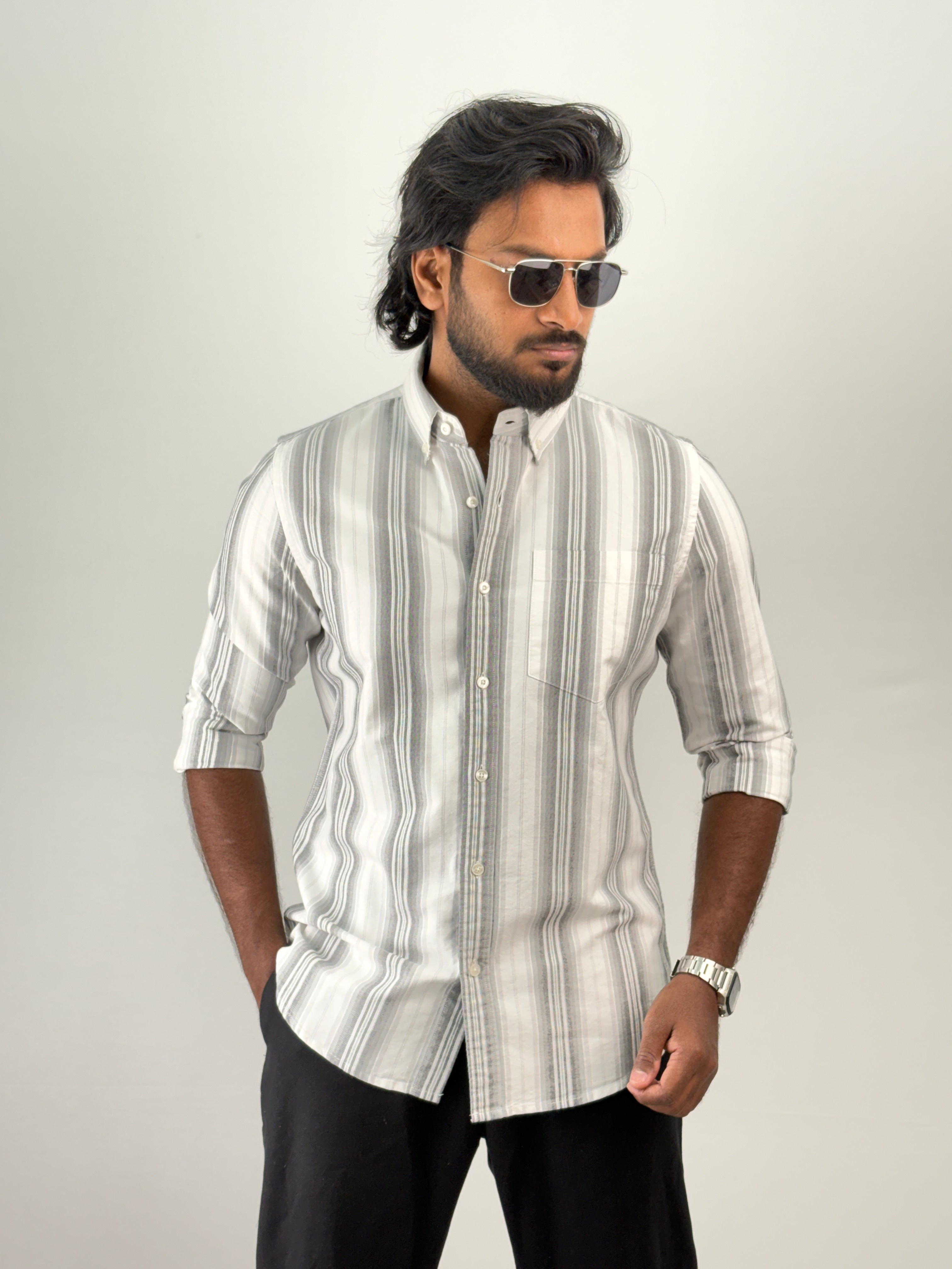 White Ash Stripe Shirts