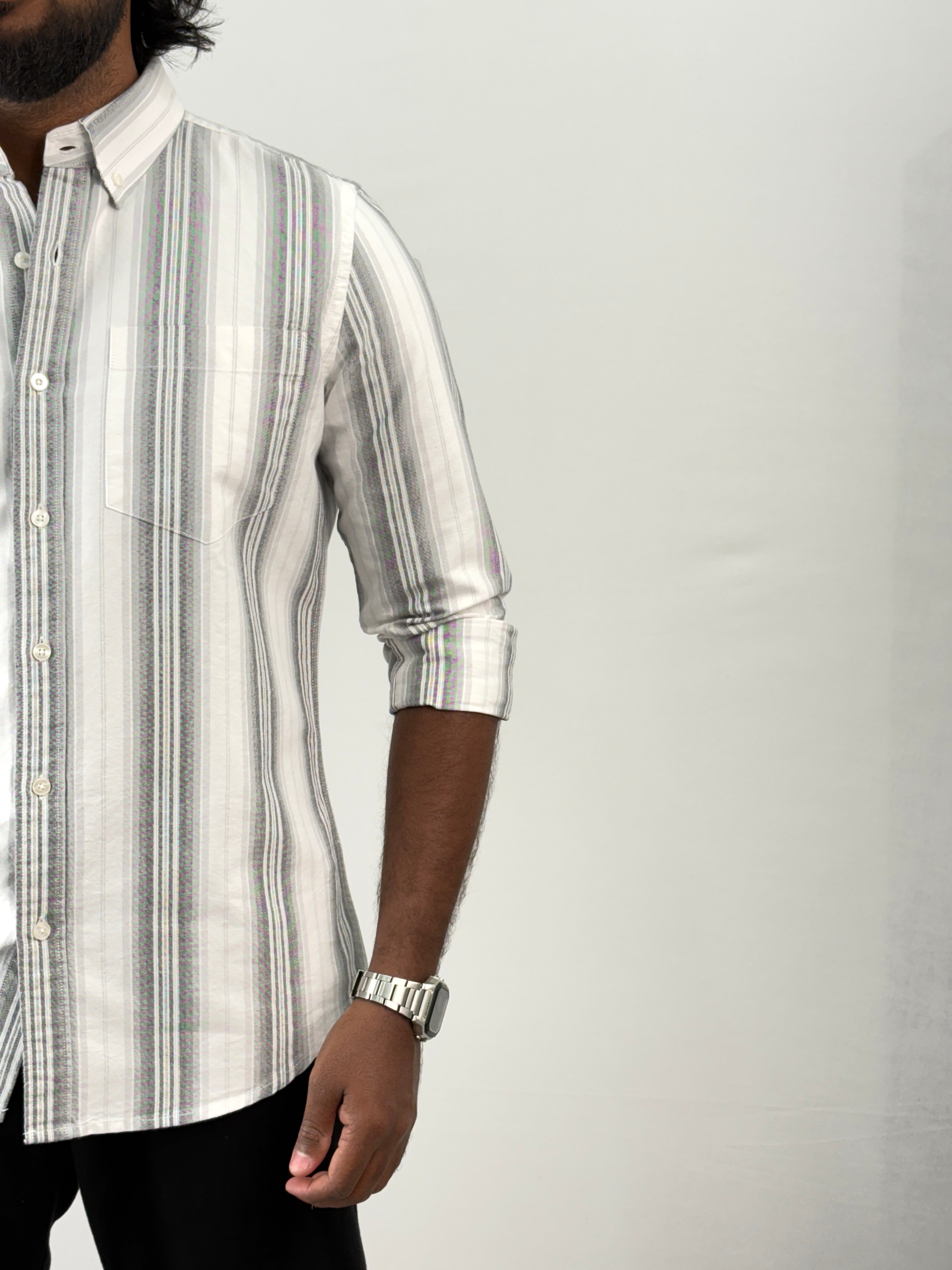 White Ash Stripe Shirts