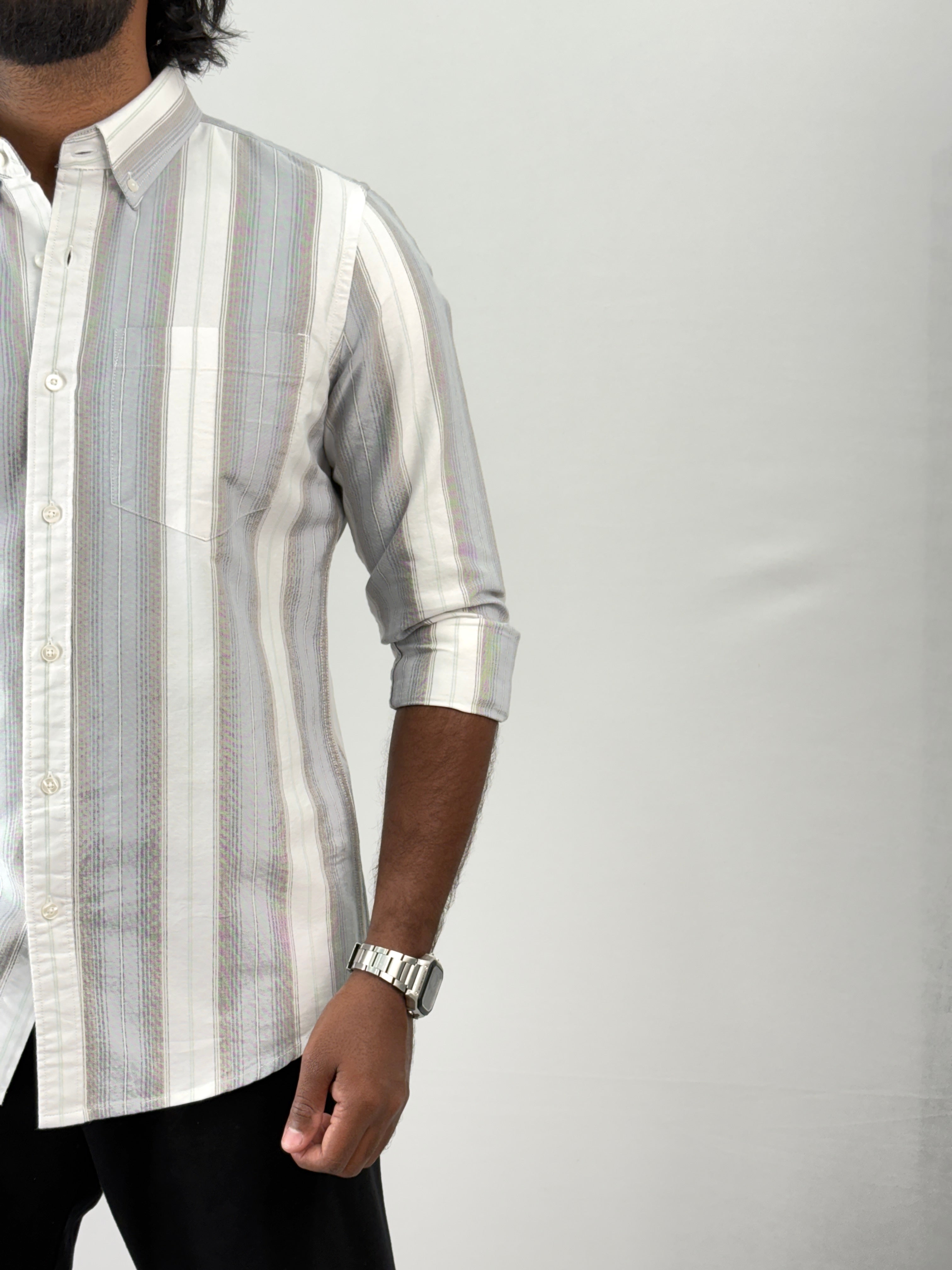 White Blue Stripe Shirts