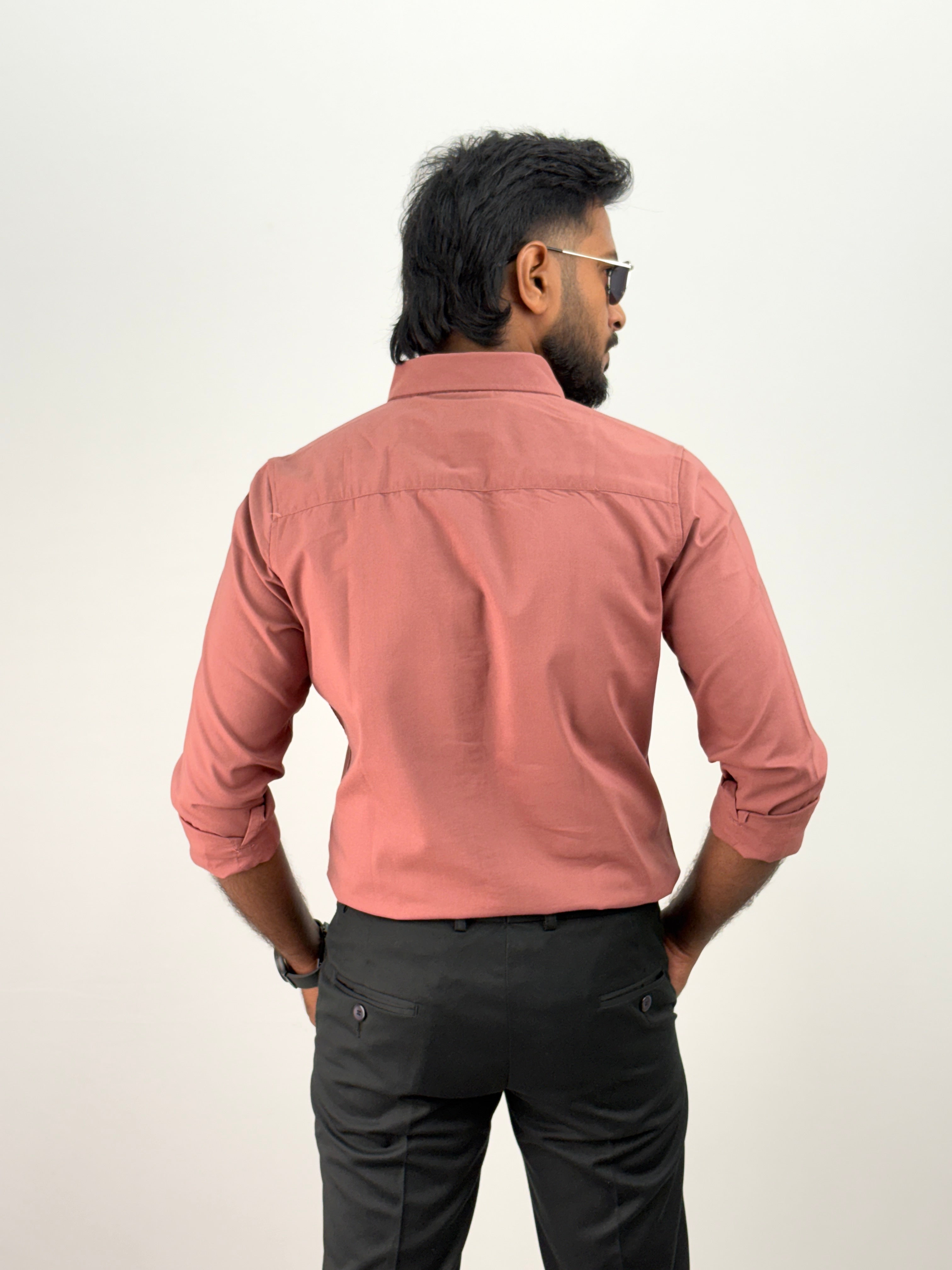 Mauve Plain Oxford Shirt 6