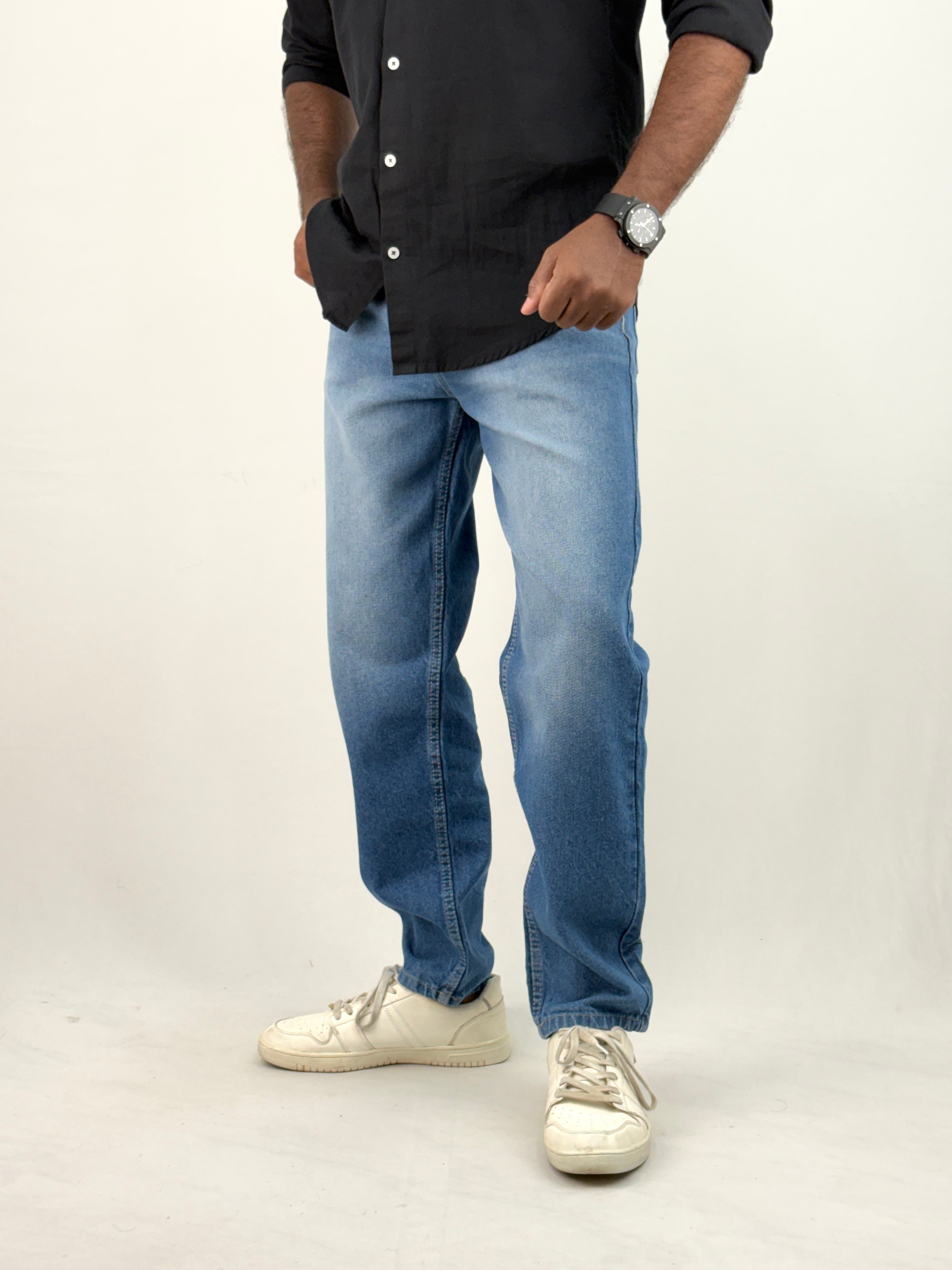 Blue Semi Baggy Jean