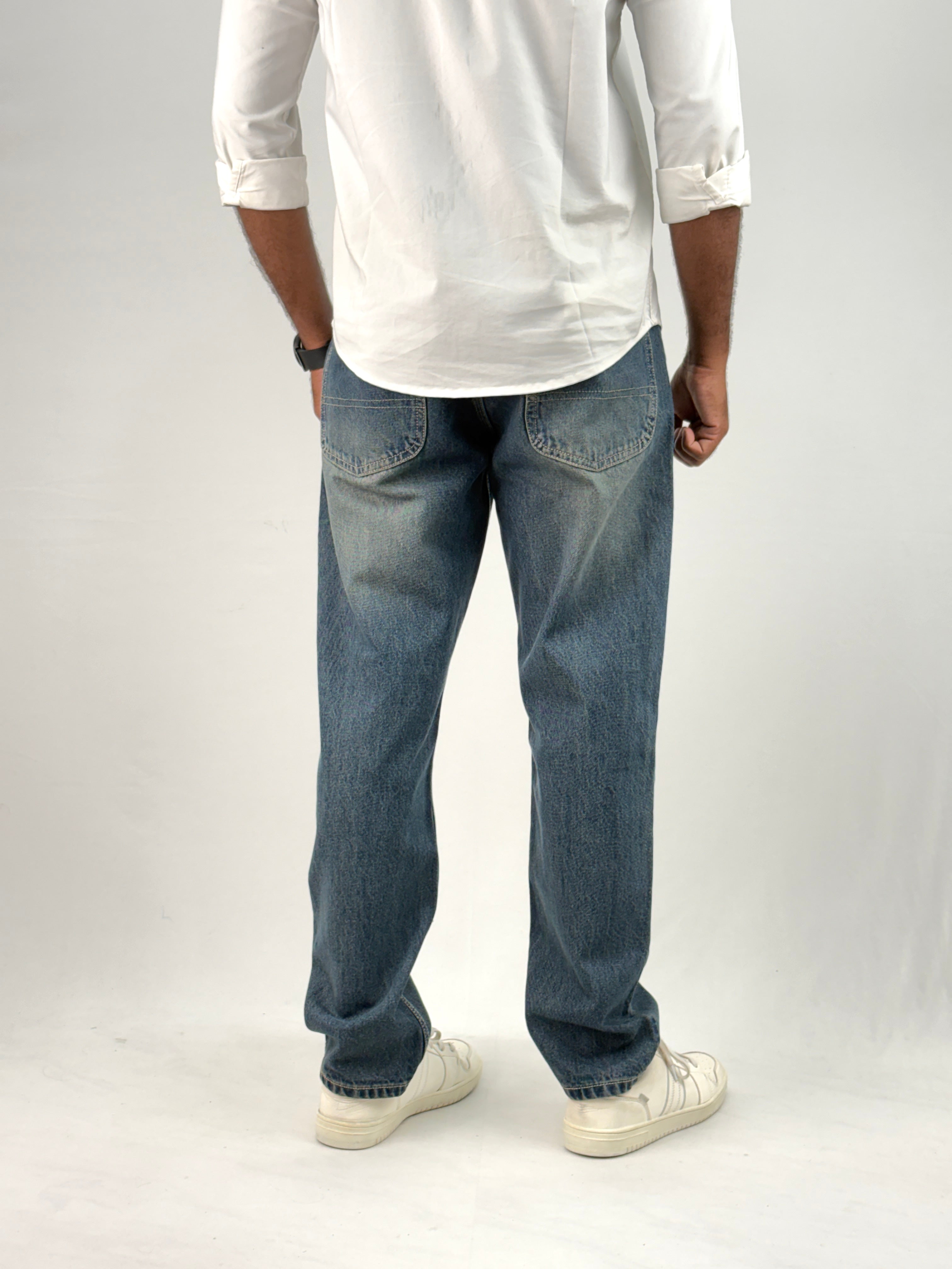 Denim Blue Semi Baggy Jean