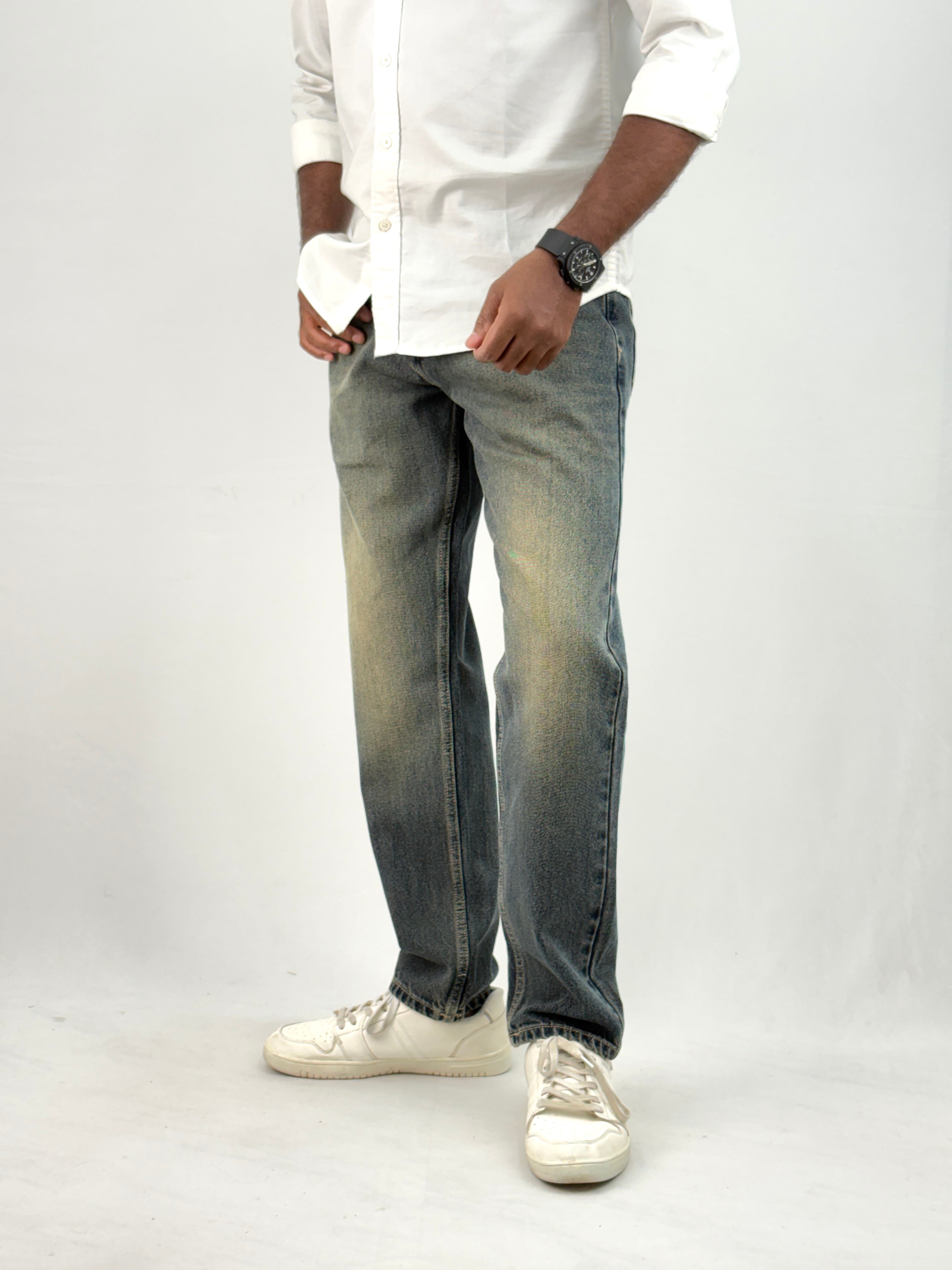 Vintage Blue Semi Baggy Jean