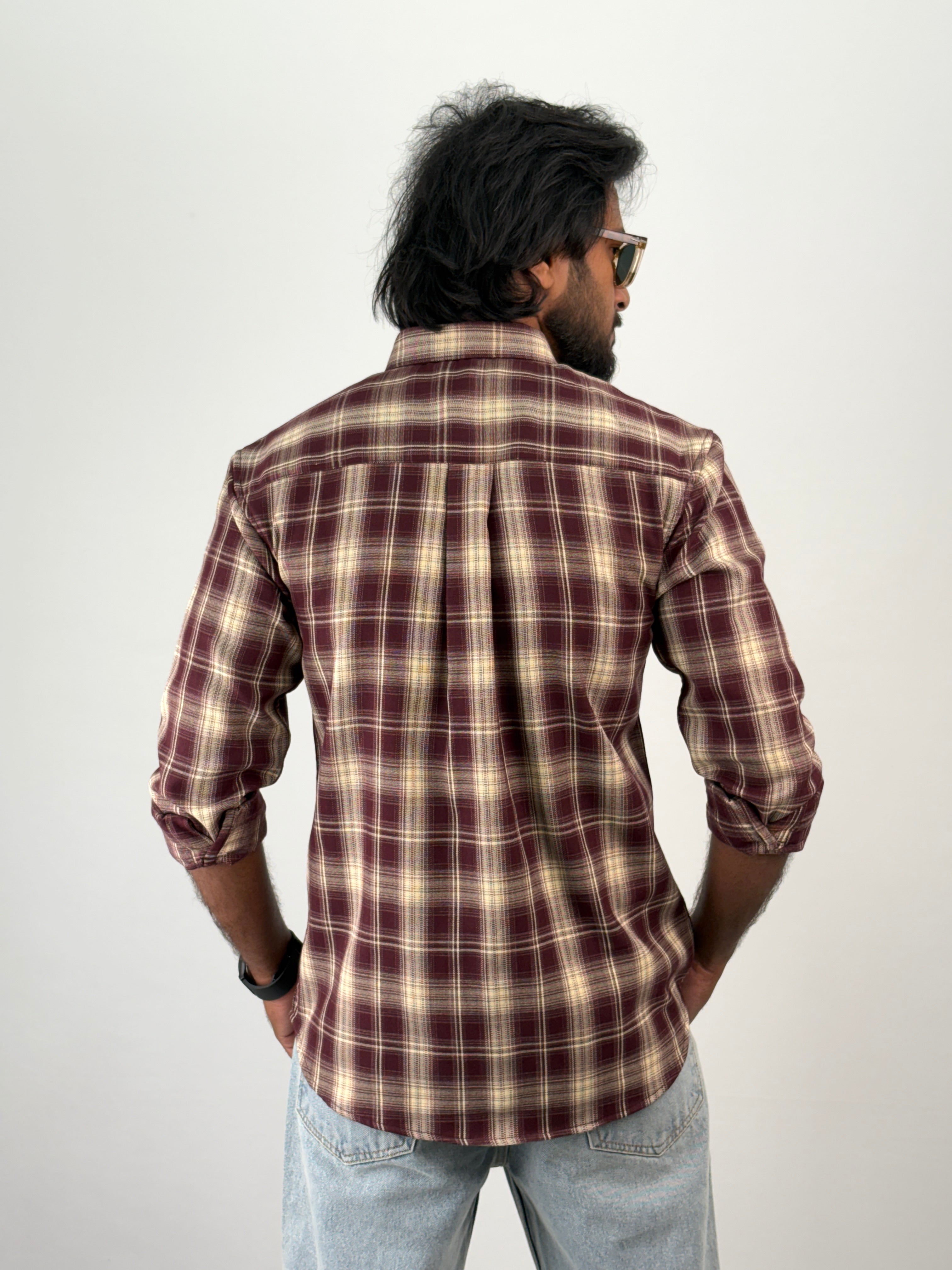 Maroon Flannel Shirt