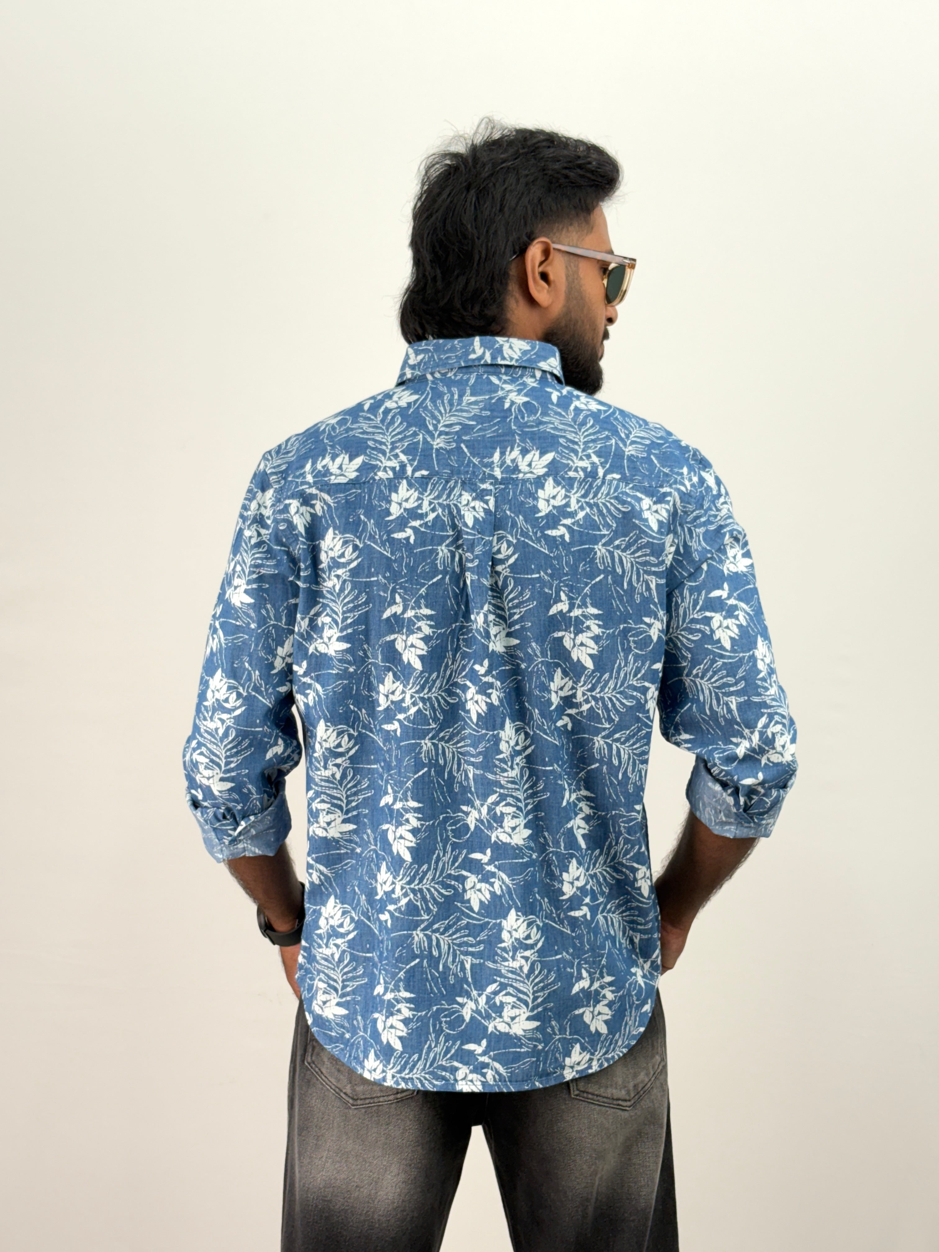 Blue 6 Denim Printed Shirt