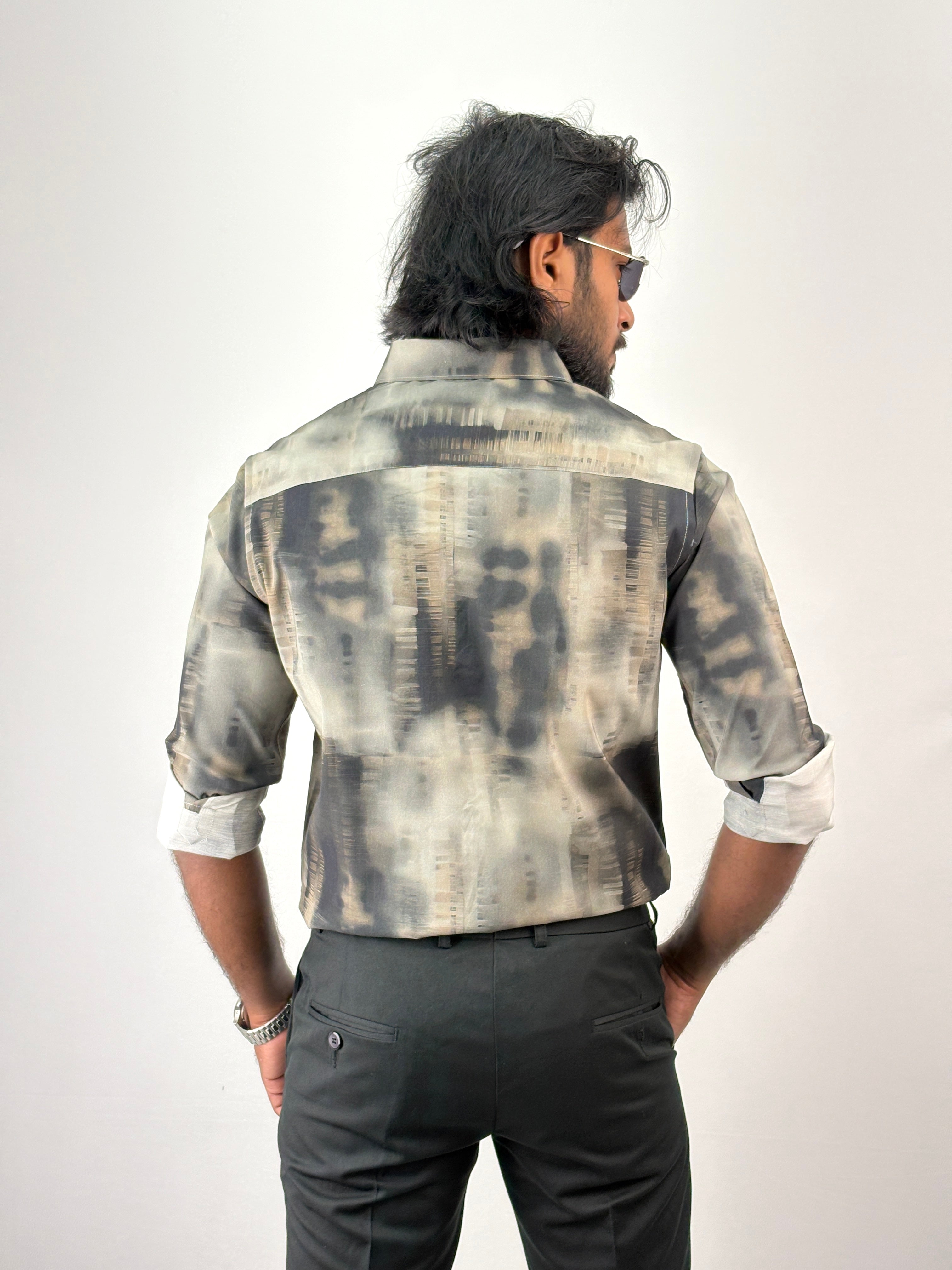 Green Tie & Dye Printed Shirt