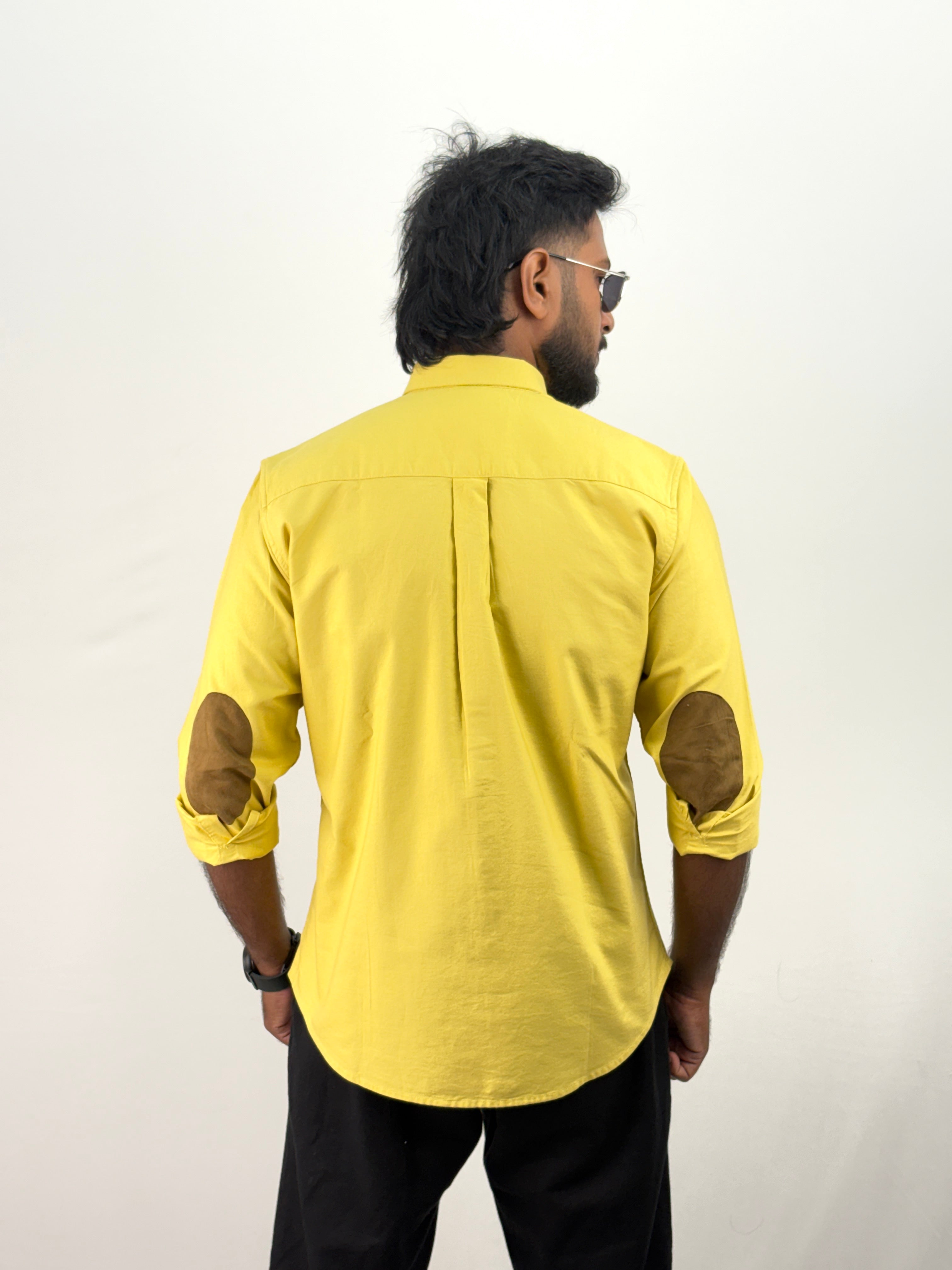 Yellow Elbow Patch Shirt