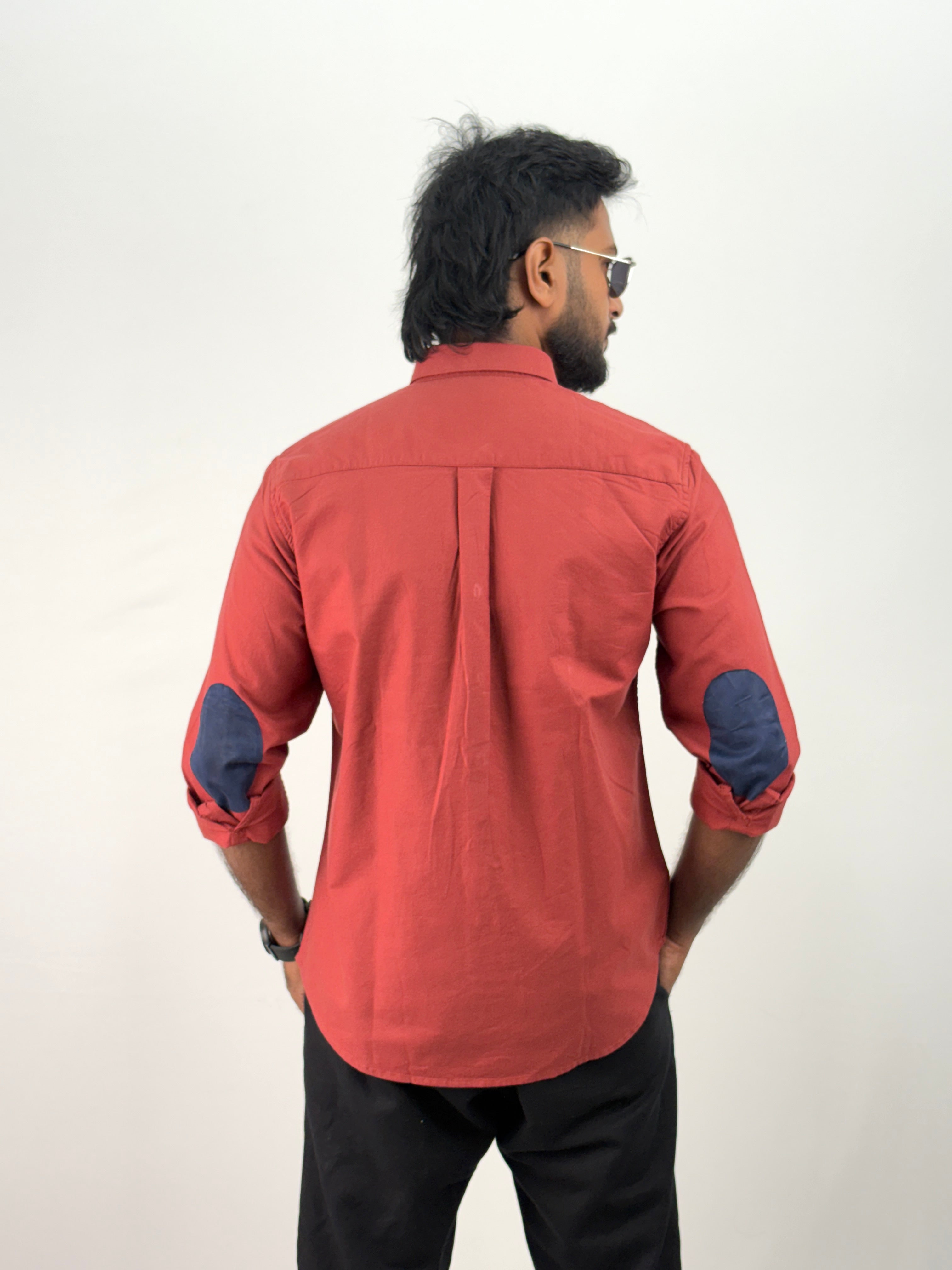 Red Elbow Patch Shirt