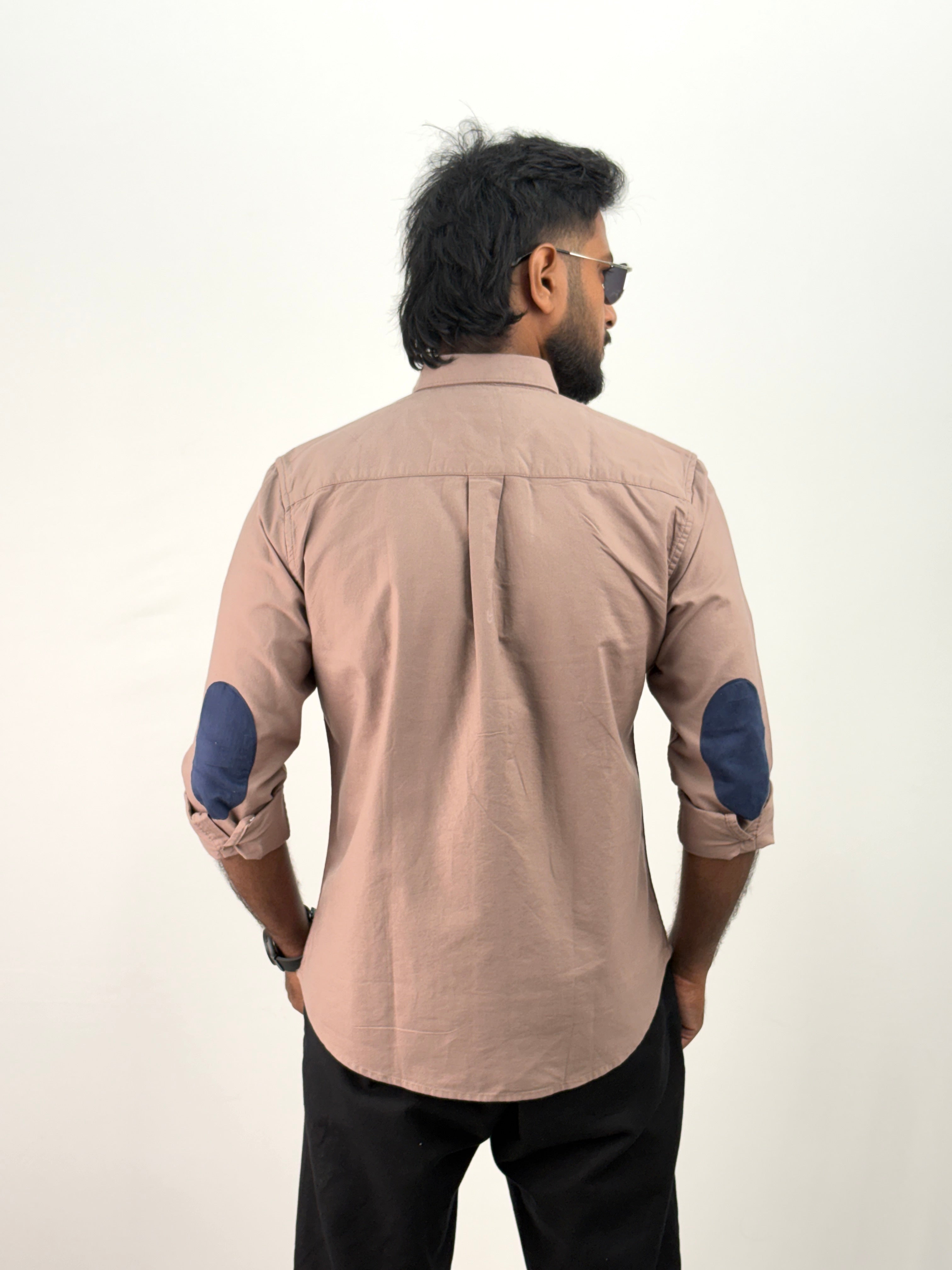Mauve Elbow Patch Shirt