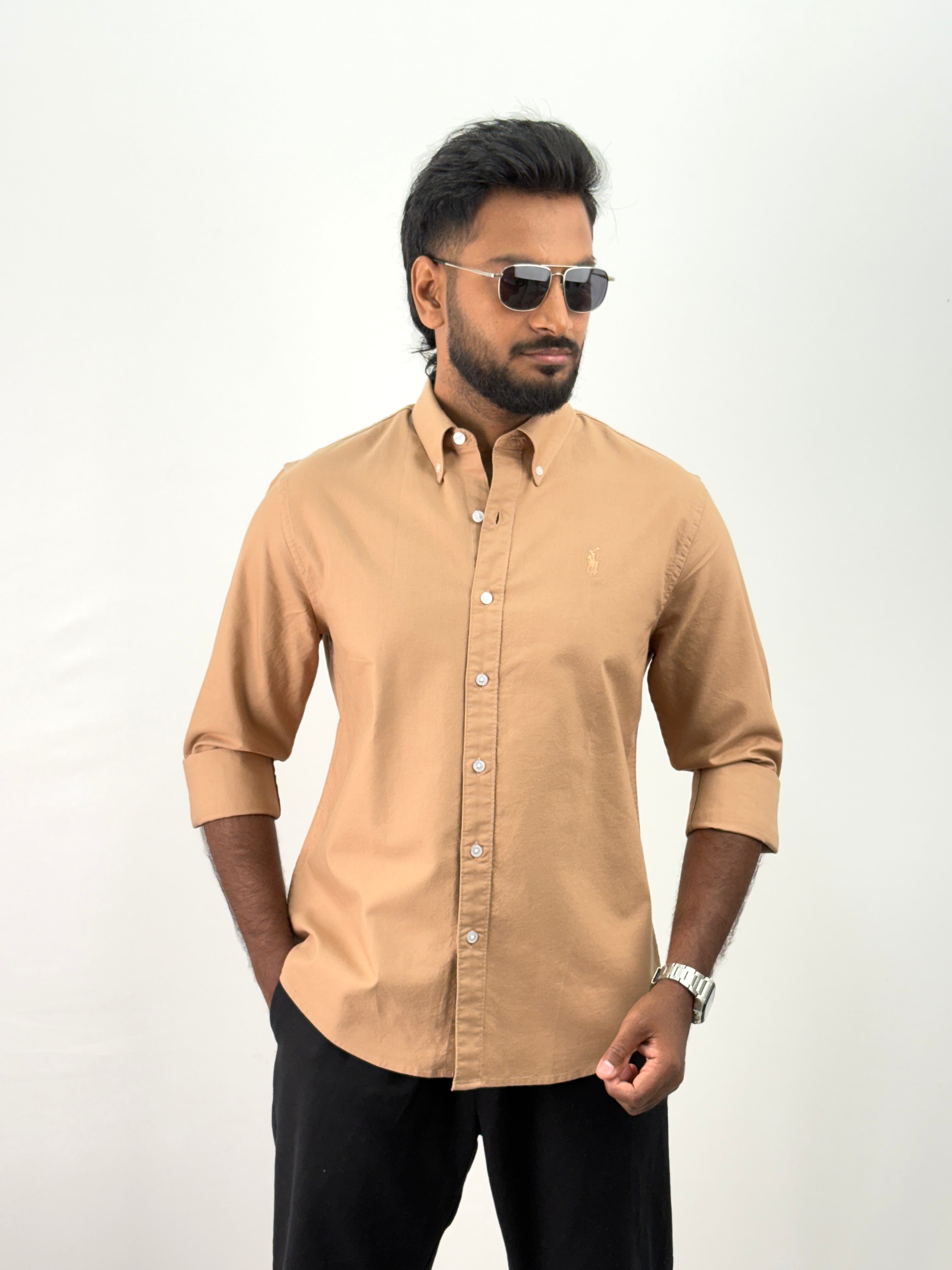 Fawn Plain Oxford Shirt