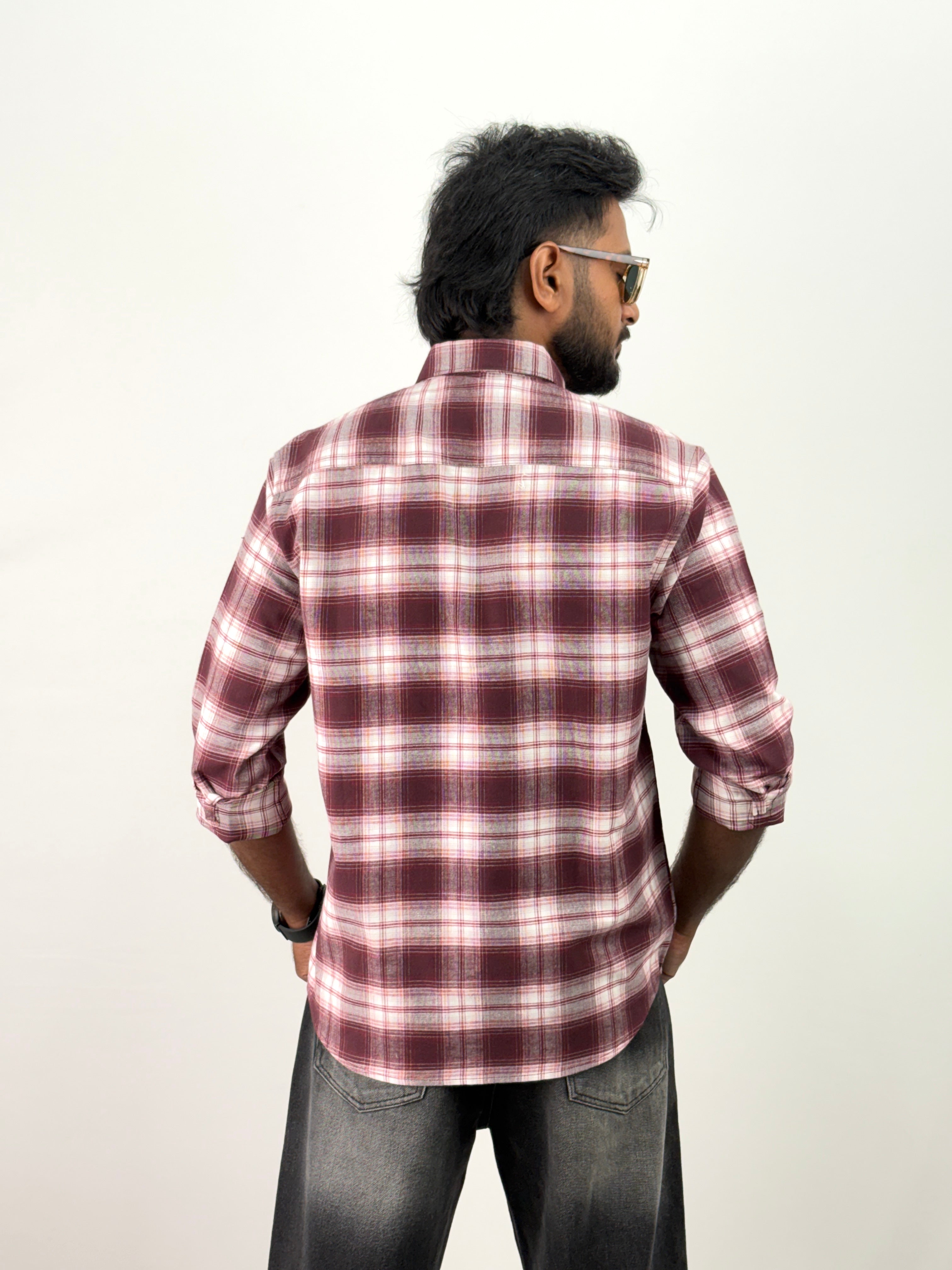 Maroon Flannel Shirt