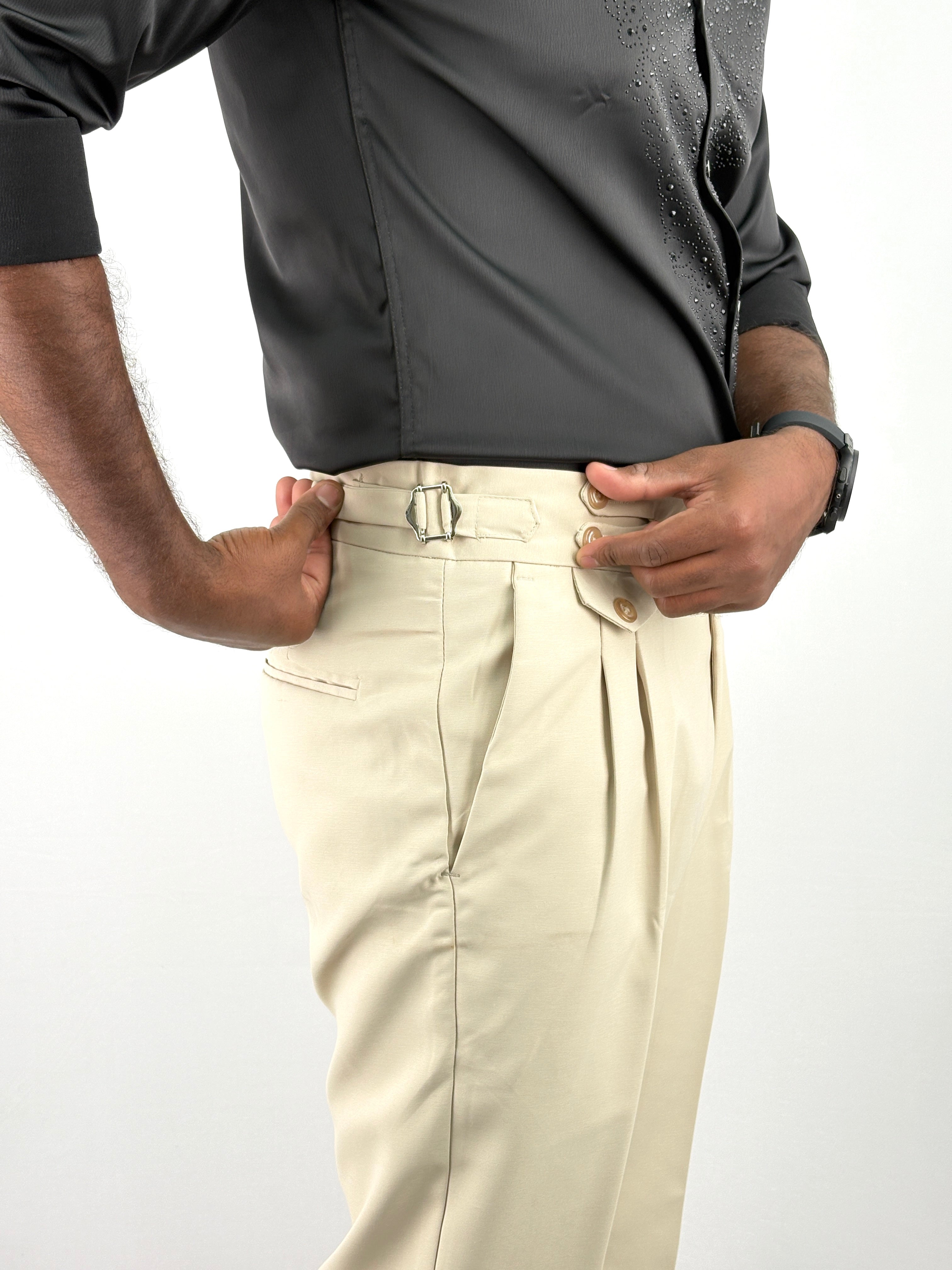 Cream Gurkha Pants