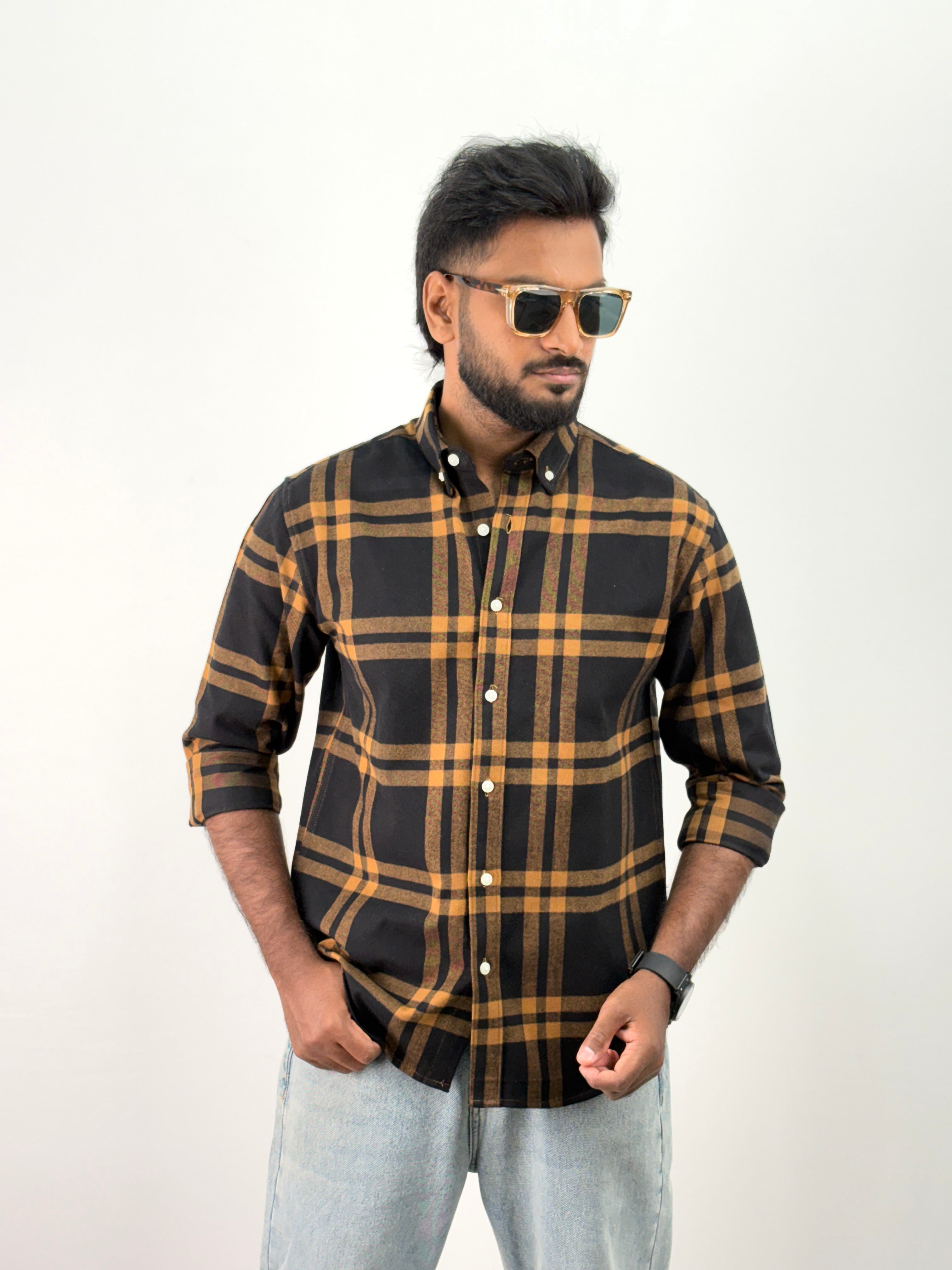 Mustard Flannel Shirt
