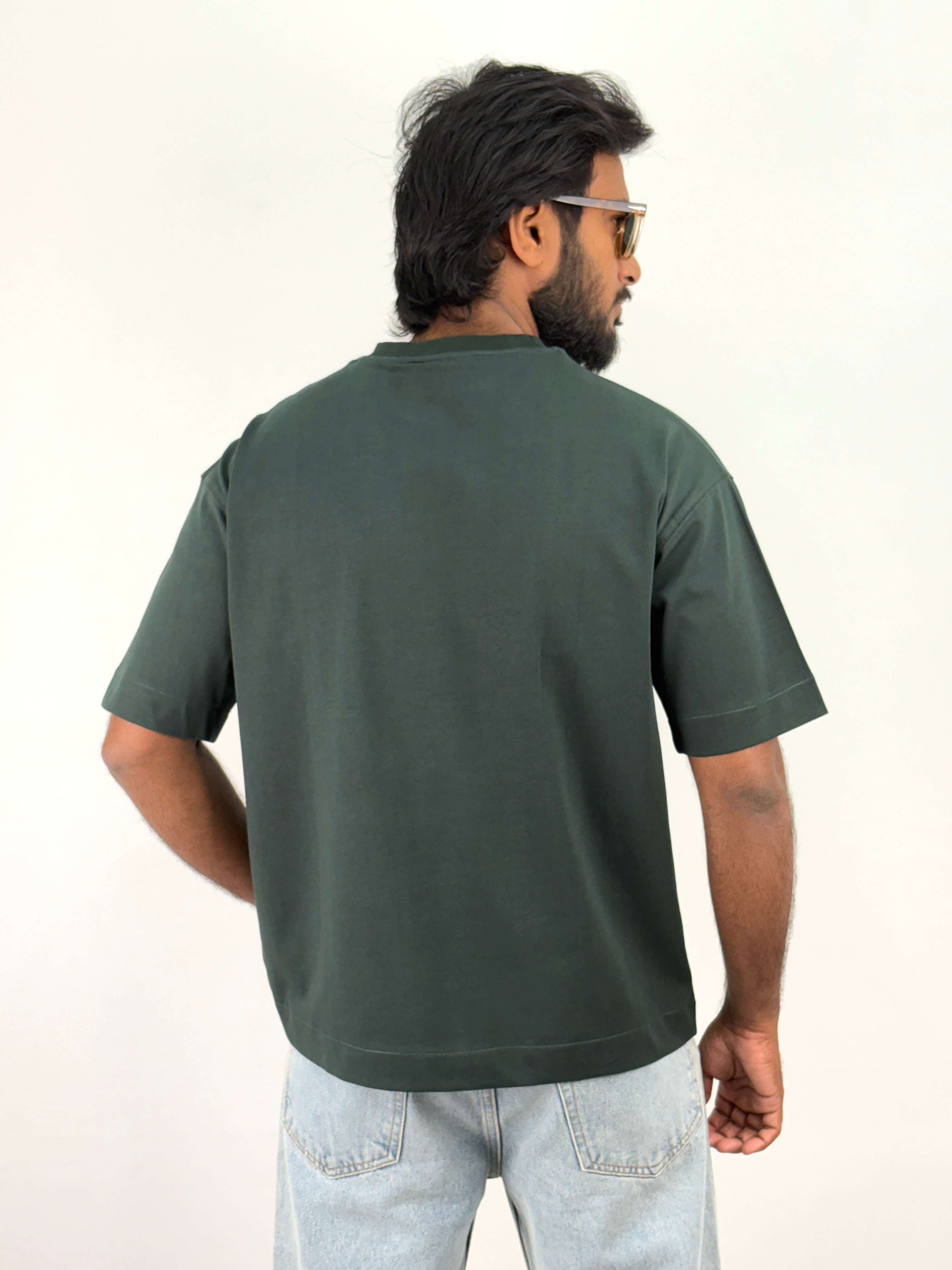 Dark Green Oversized T-Shirts