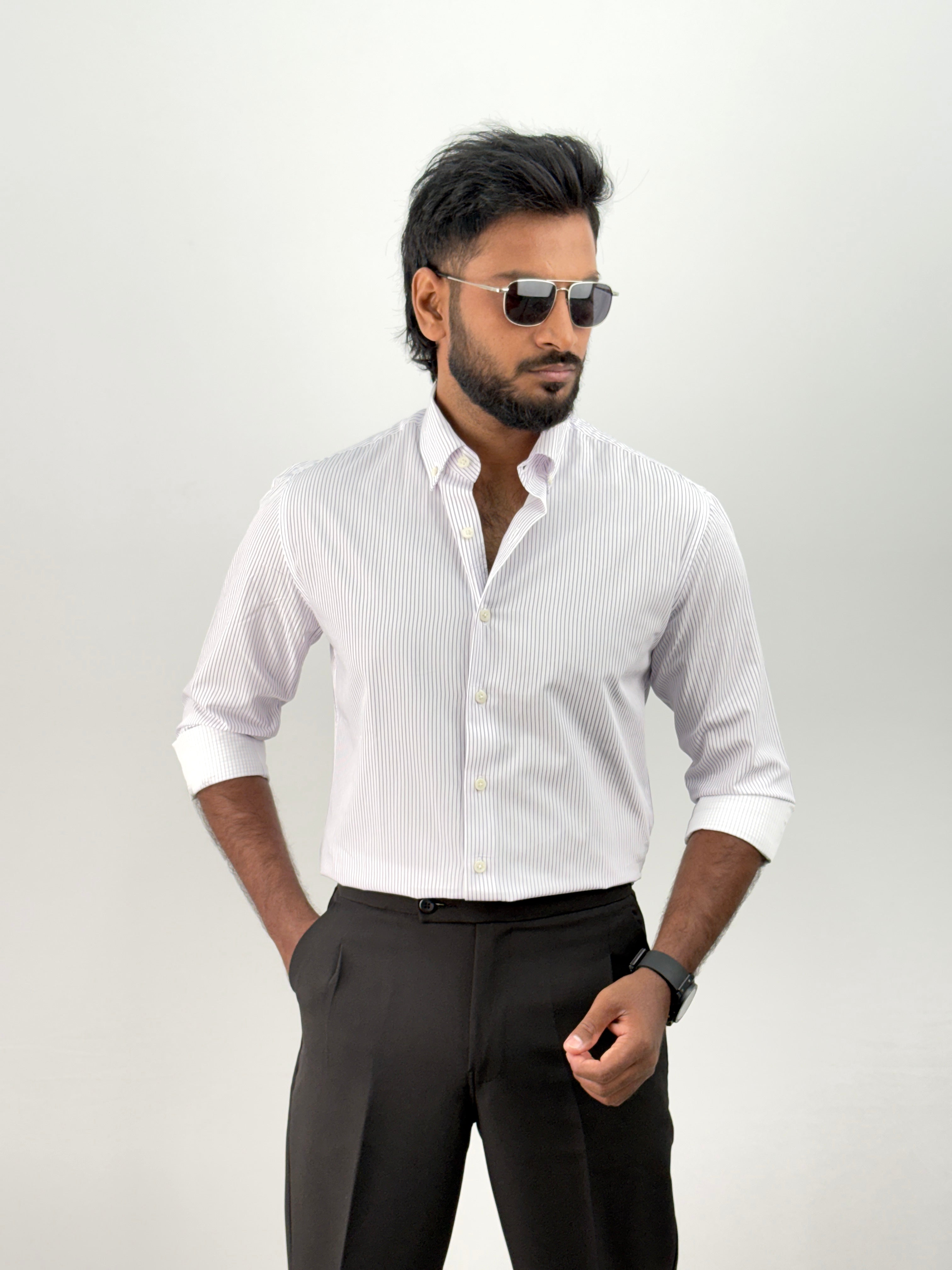 Lavender IMP Stripe Shirt