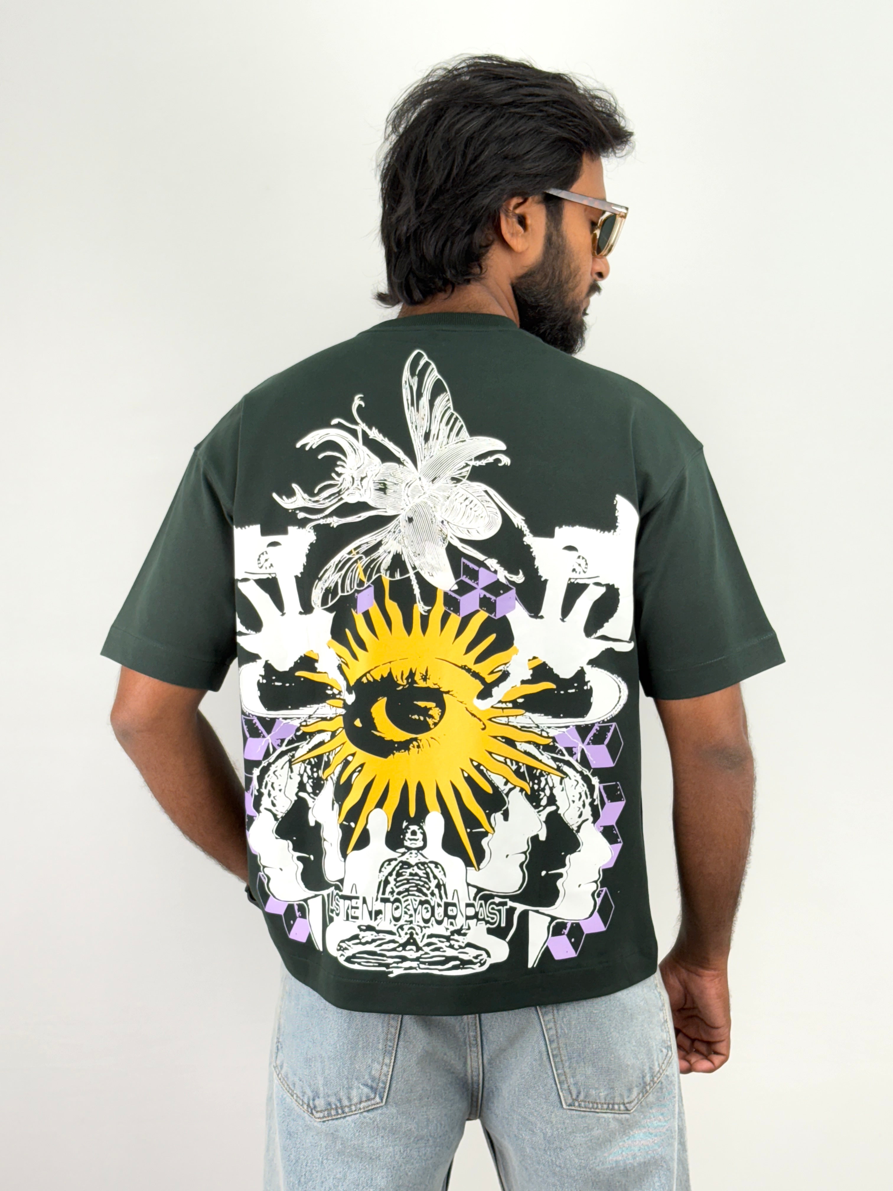 Dark Green Oversized T-Shirts