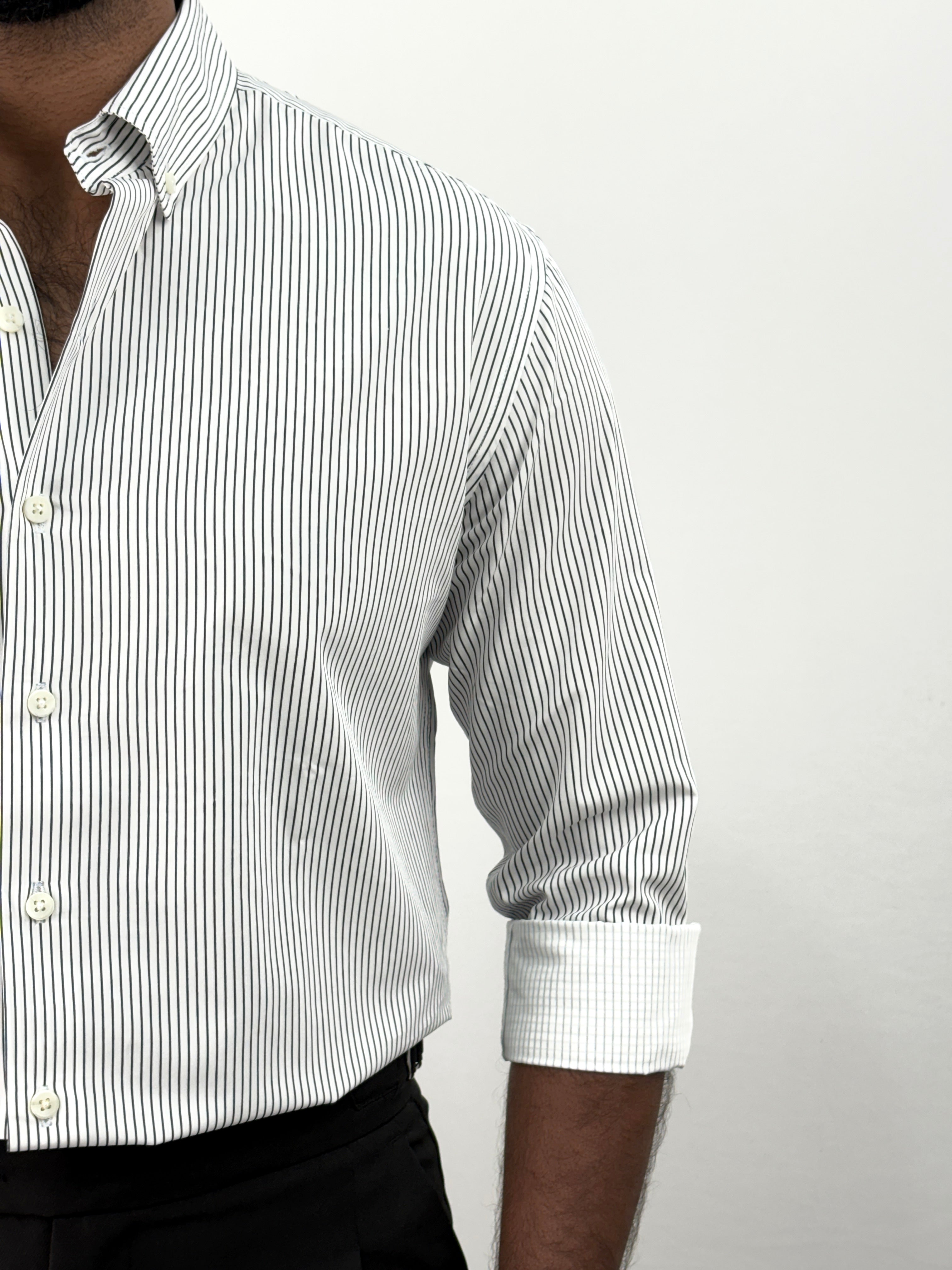 White Black IMP Stripe Shirt