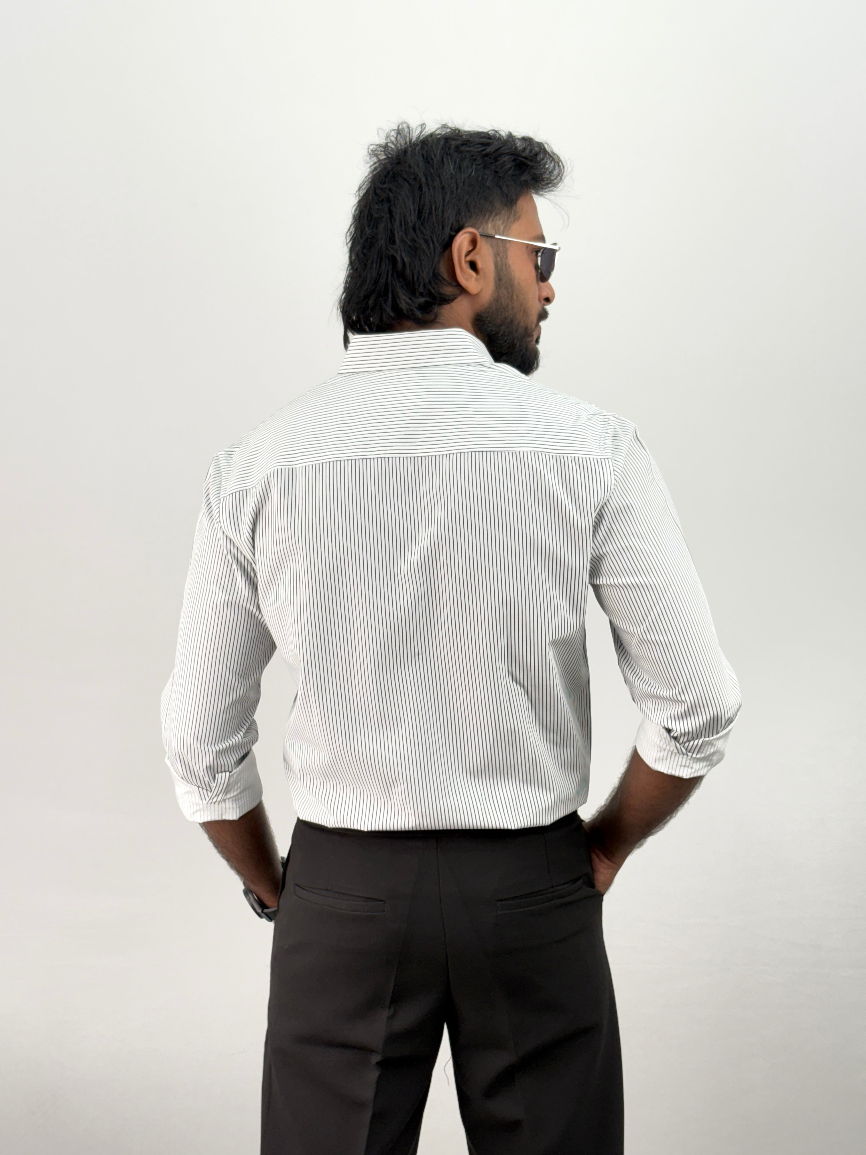 White Black IMP Stripe Shirt