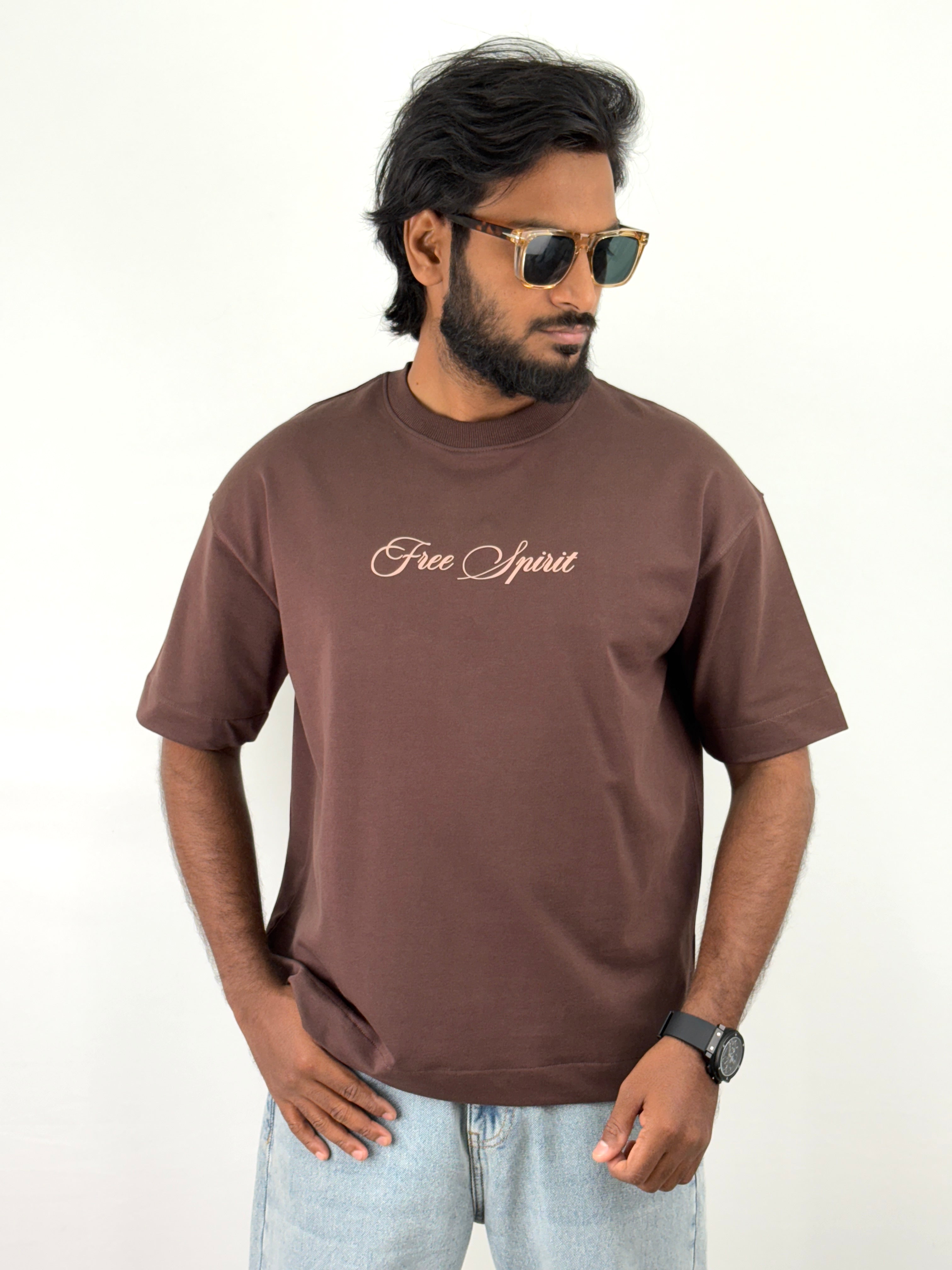 Coffee Brown Oversized T-Shirts